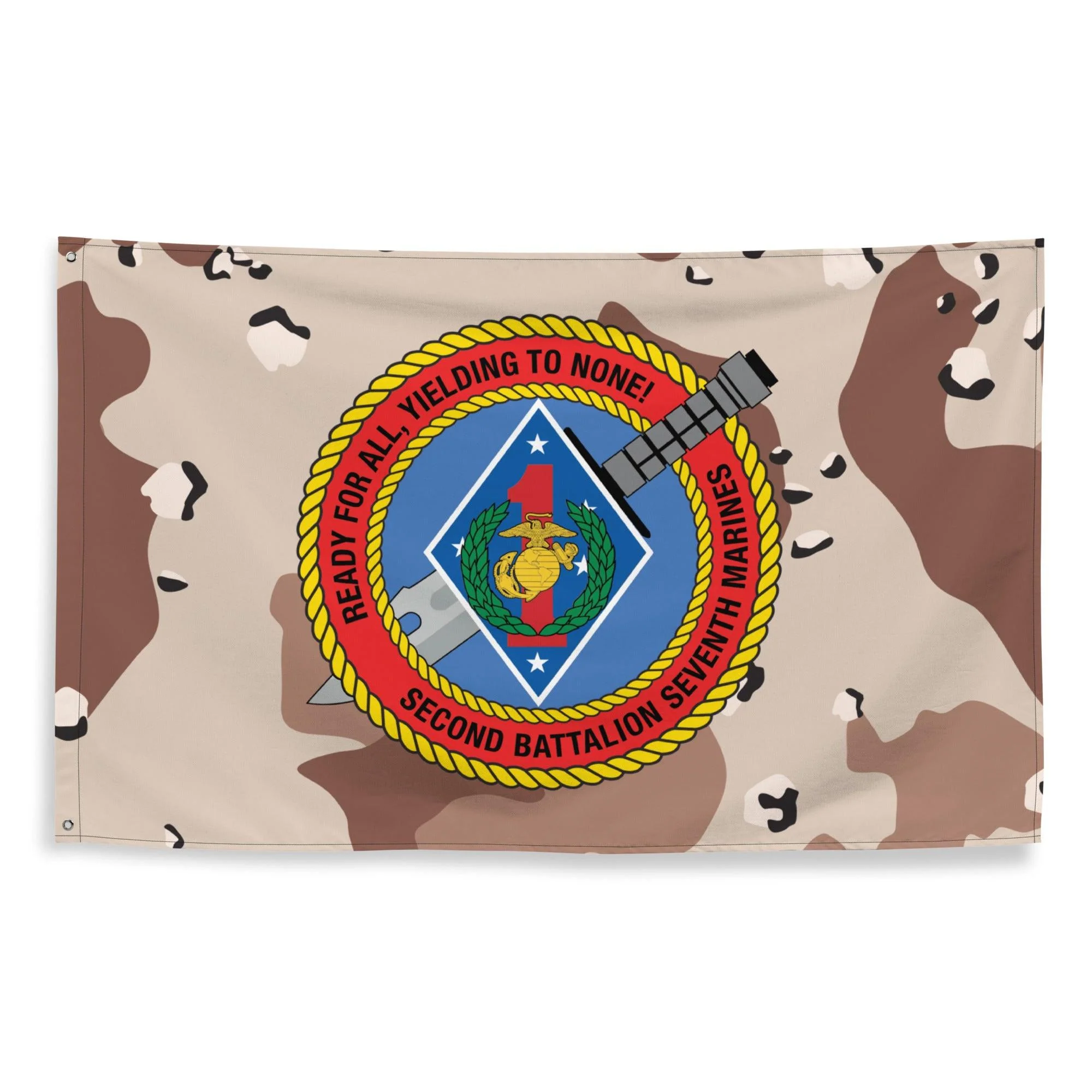 2/7 Marines Chocolate-Chip Camo Flag - Image 3