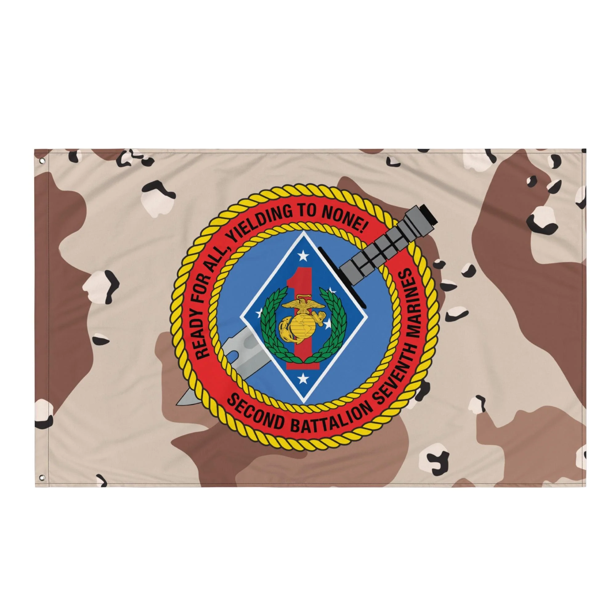 2/7 Marines Chocolate-Chip Camo Flag - Image 4