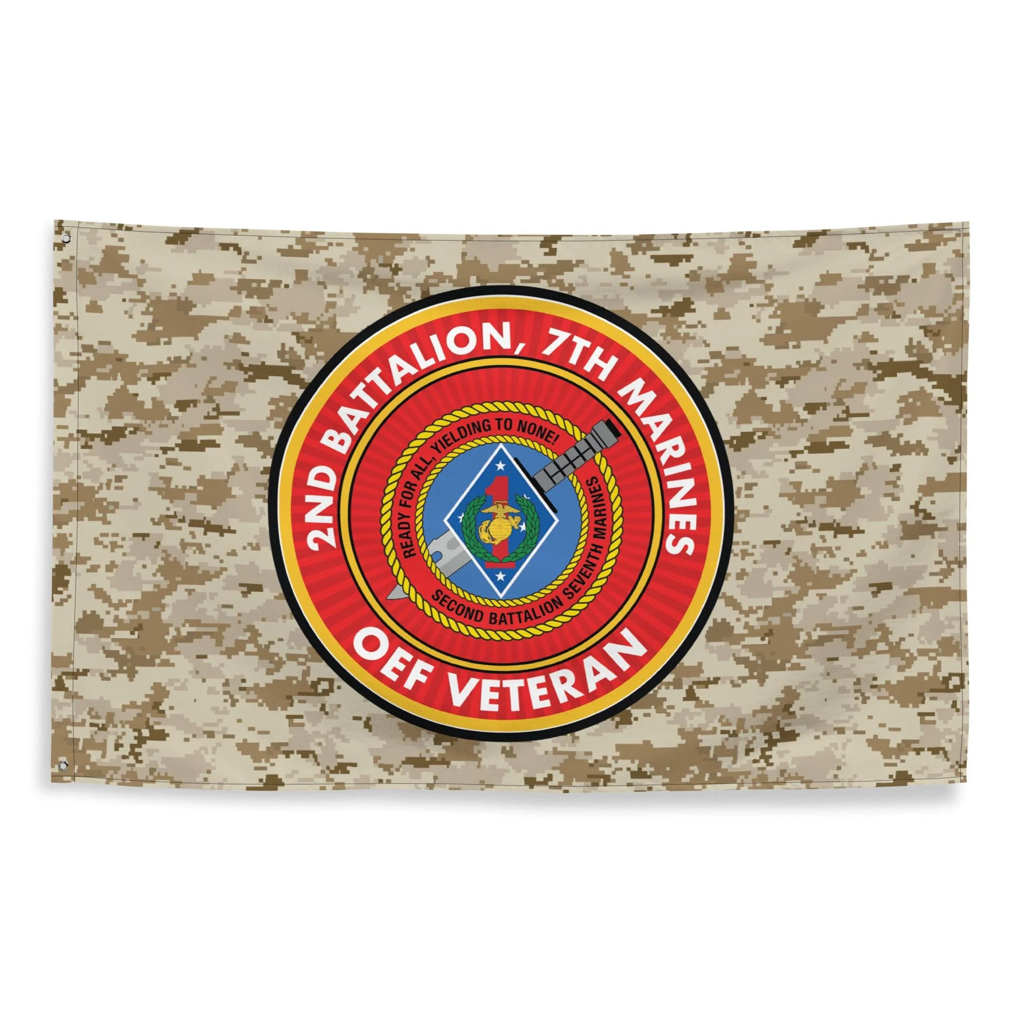 2/7 Marines Operation Enduring Freedom OEF Veteran MARPAT Flag - Image 4