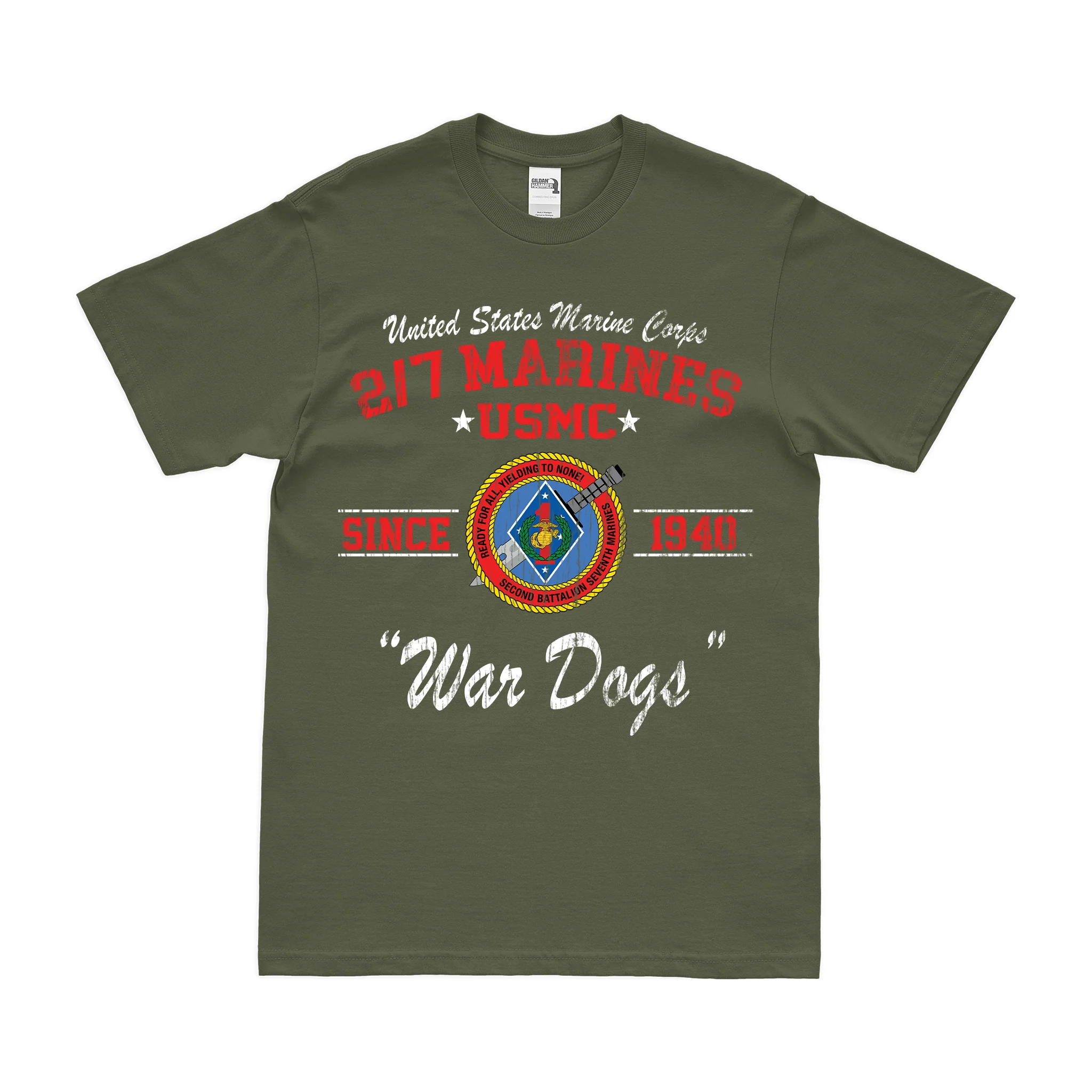 2/7 Marines Since 1940 Unit Legacy T-Shirt - Image 4