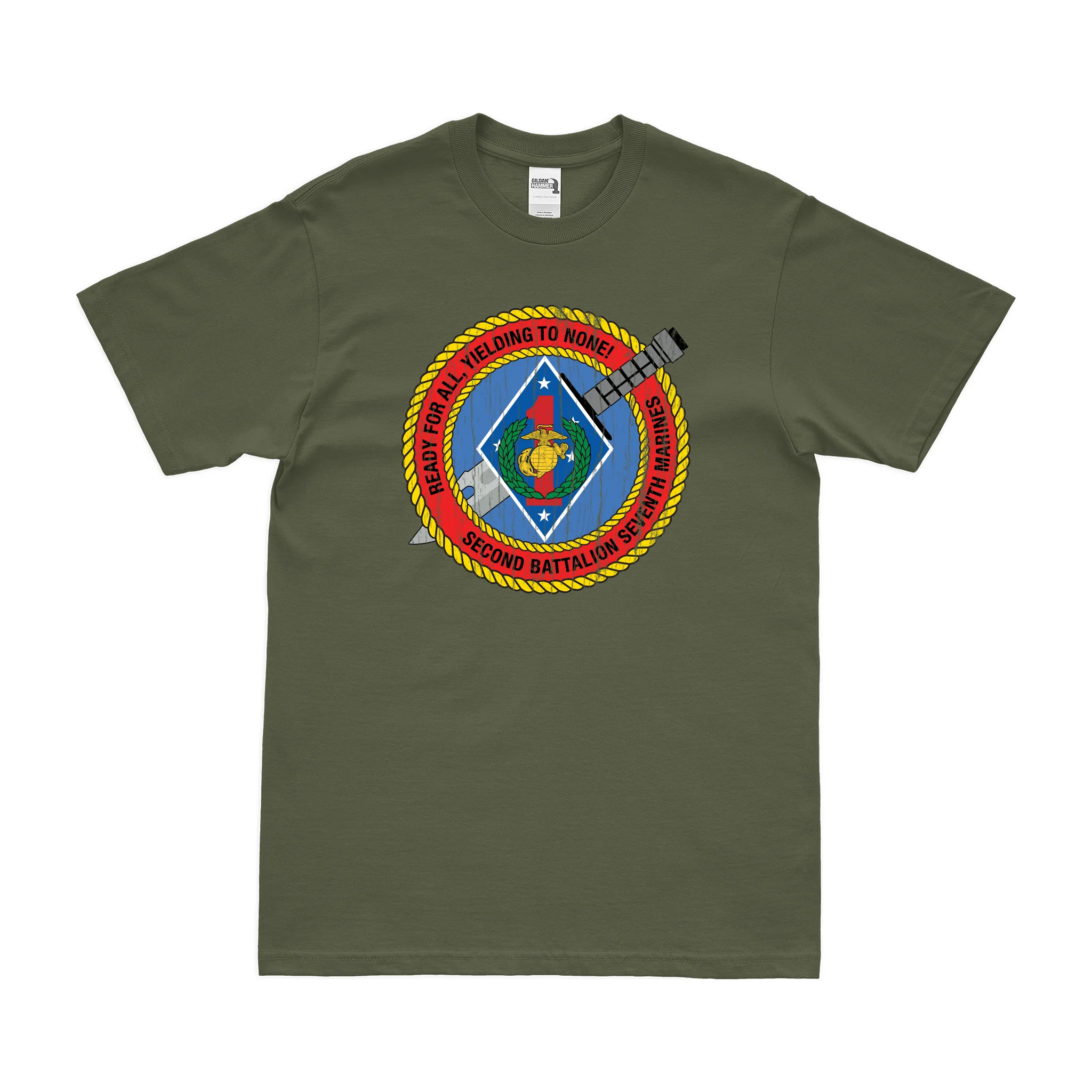 2/7 Marines Unit Emblem T-Shirt - Image 4