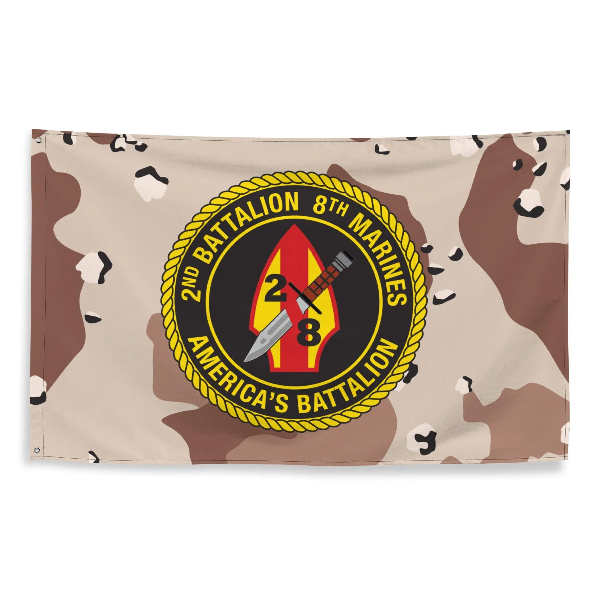 2/8 Marines Chocolate-Chip Camo Flag - Image 3