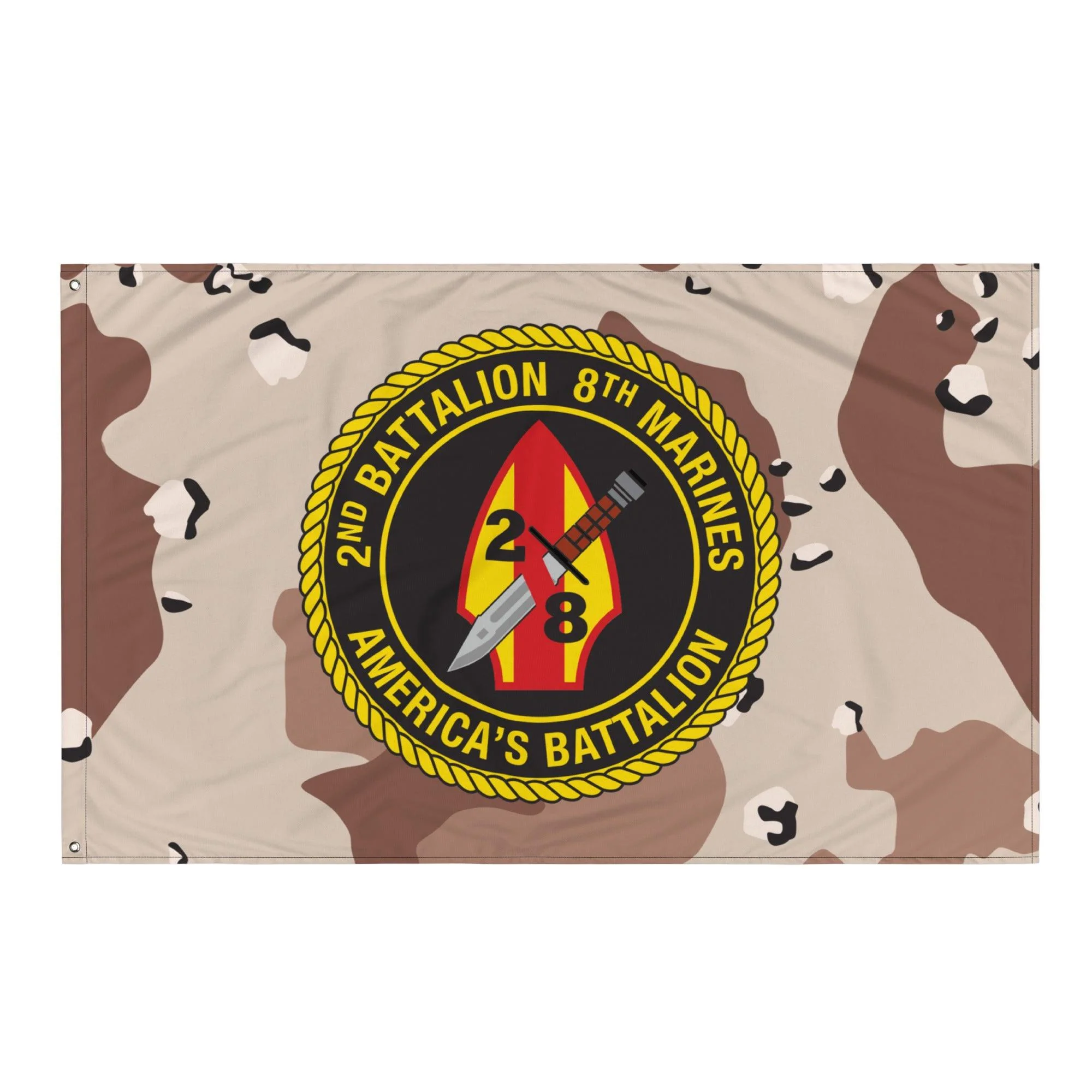 2/8 Marines Chocolate-Chip Camo Flag - Image 4