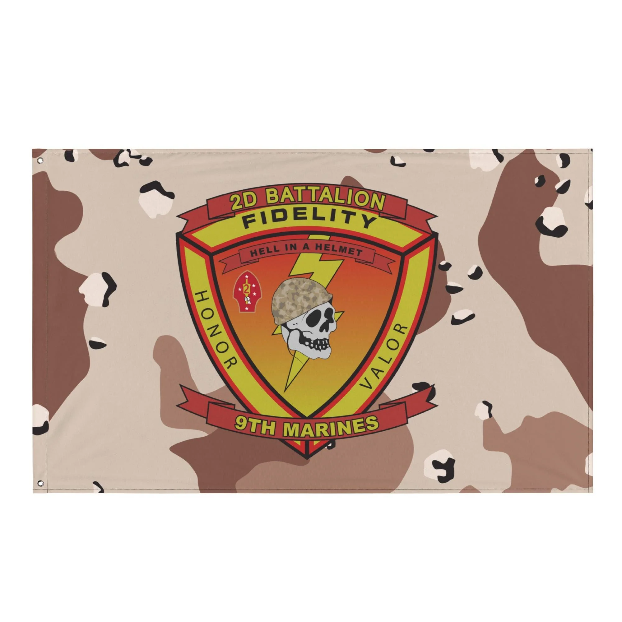 2/9 Marines Chocolate-Chip Camo Flag