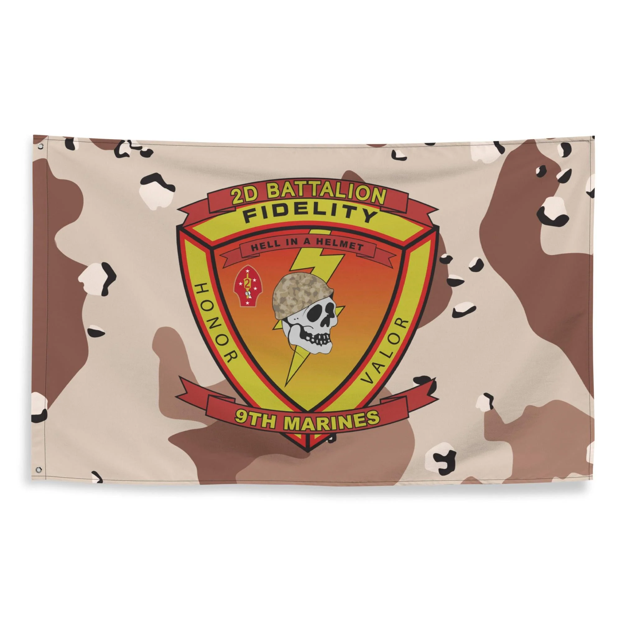 2/9 Marines Chocolate-Chip Camo Flag - Image 3