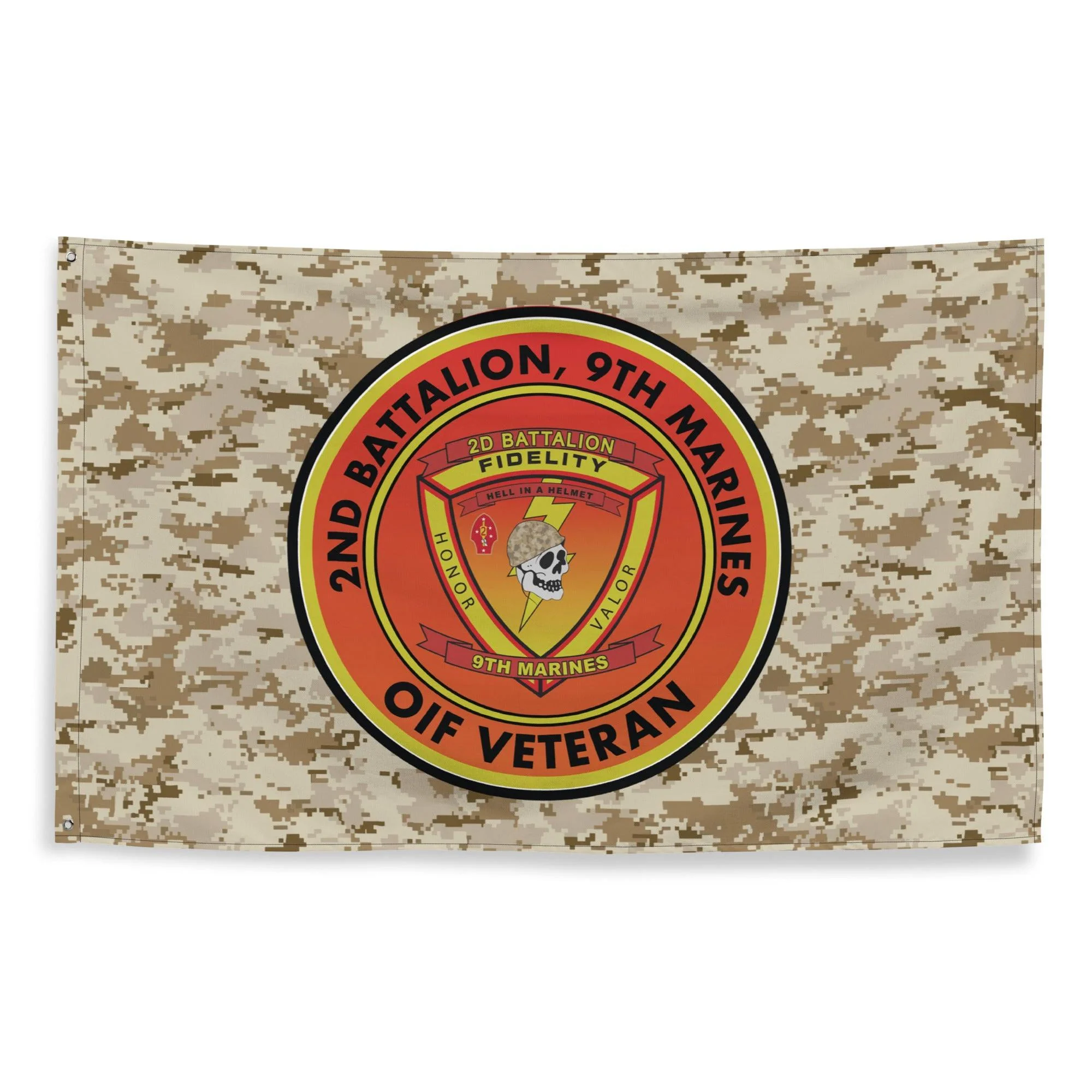 2/9 Marines OIF Veteran Emblem MARPAT Flag - Image 4