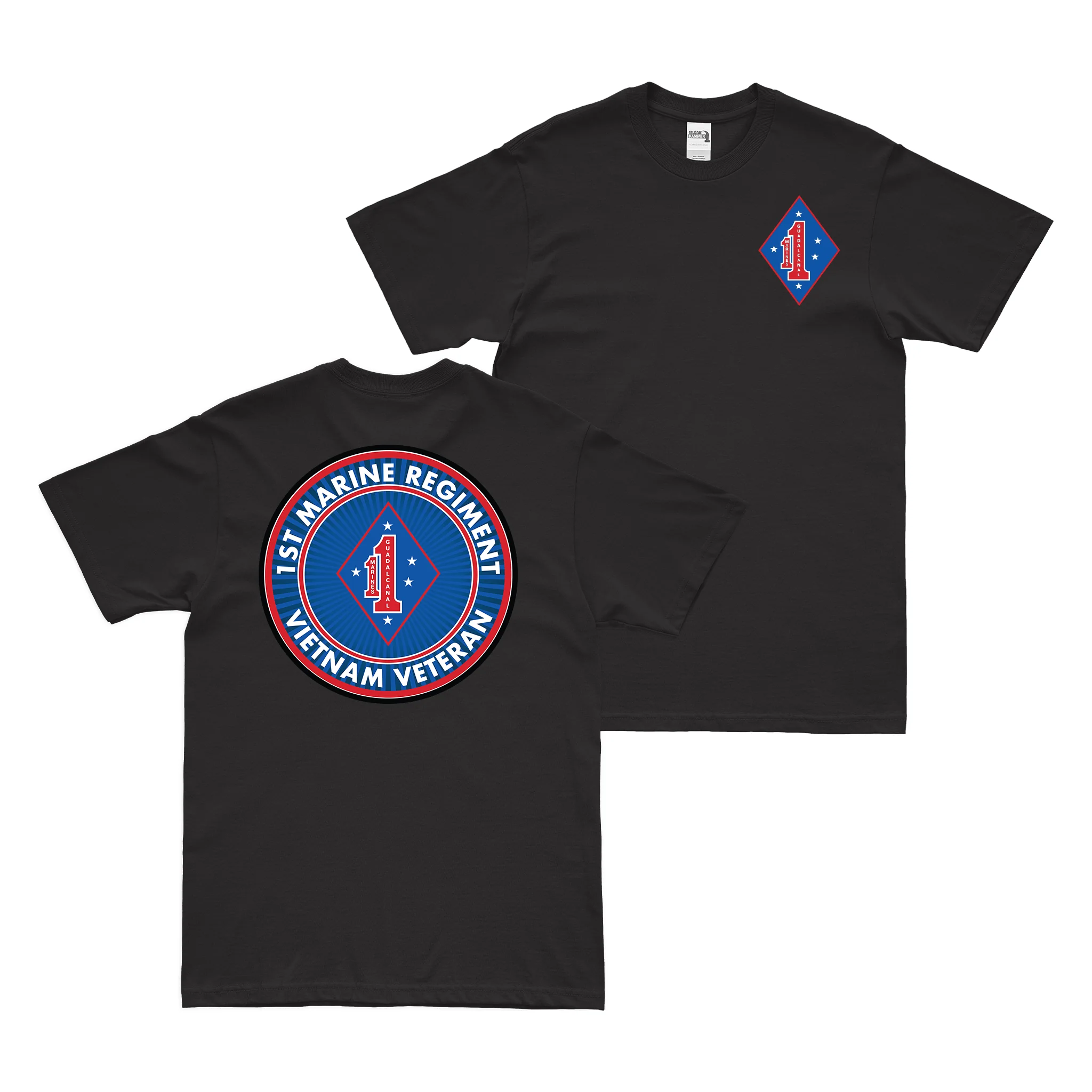 Double Sided 1st Marine Regiment Vietnam Veteran T-Shirt