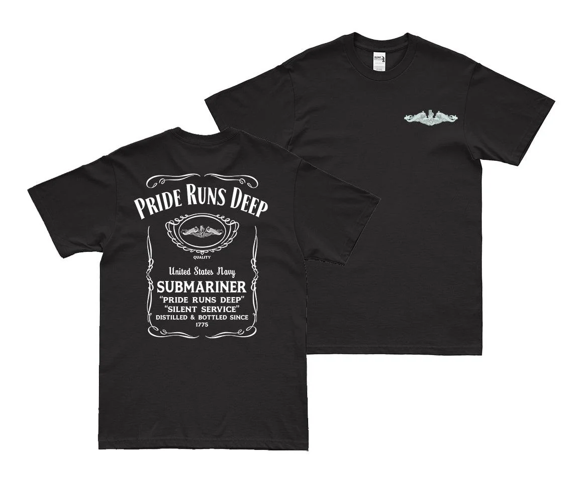 Double-Sided Pride Runs Deep Whiskey Label T-Shirt
