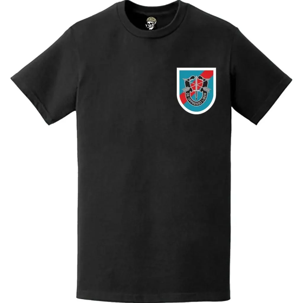 20th SFG Beret Flash Left Chest T-Shirt