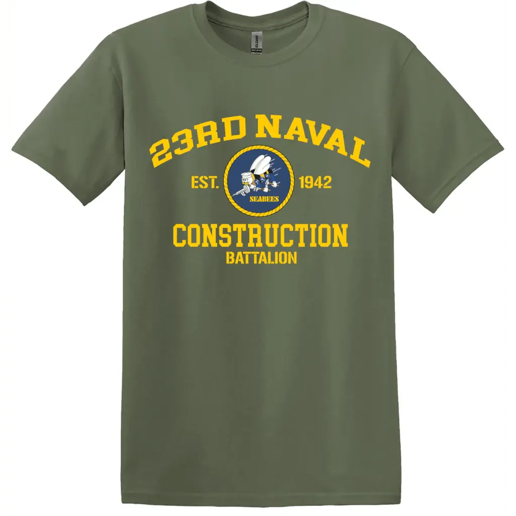 23rd Naval Construction Battalion (23rd NCB) WW2 Legacy T-Shirt - Image 2