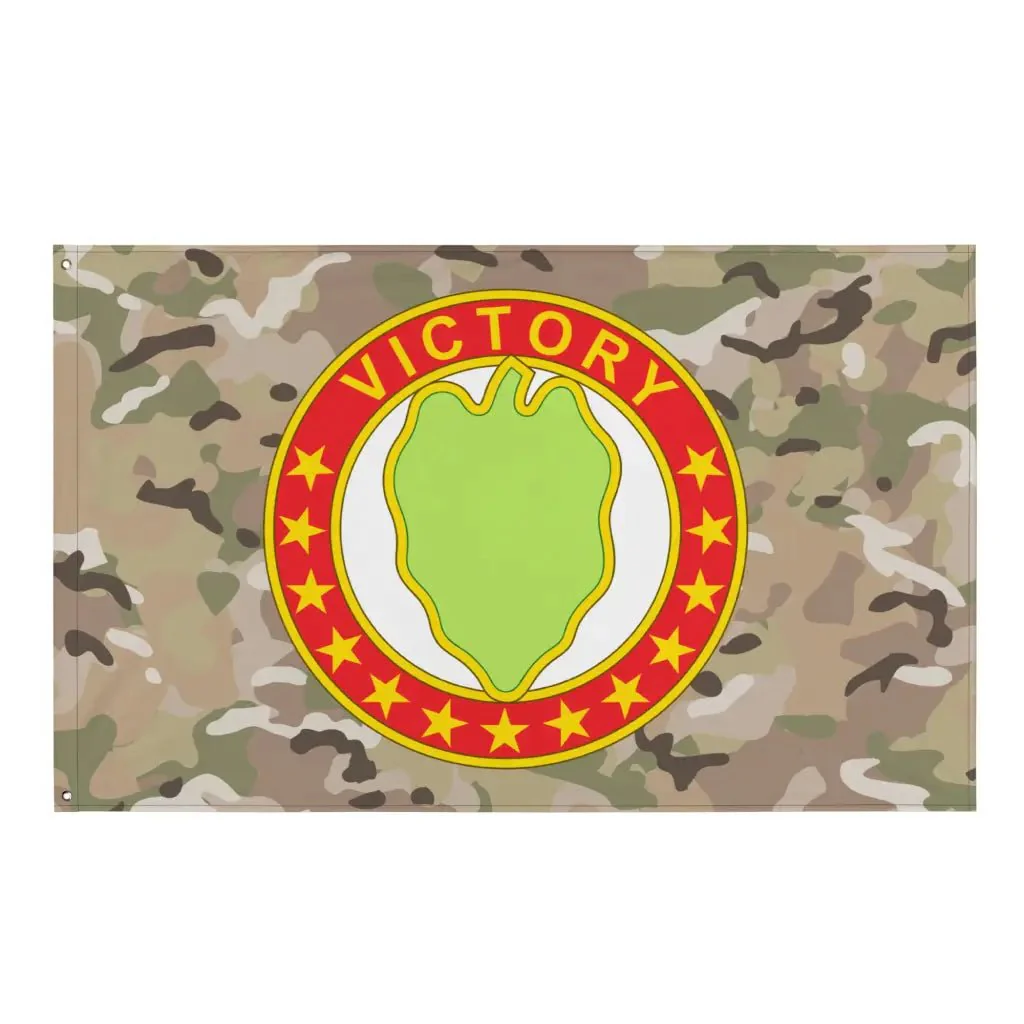 24th Infantry Division DUI OCP Camo Indoor Wall Flag