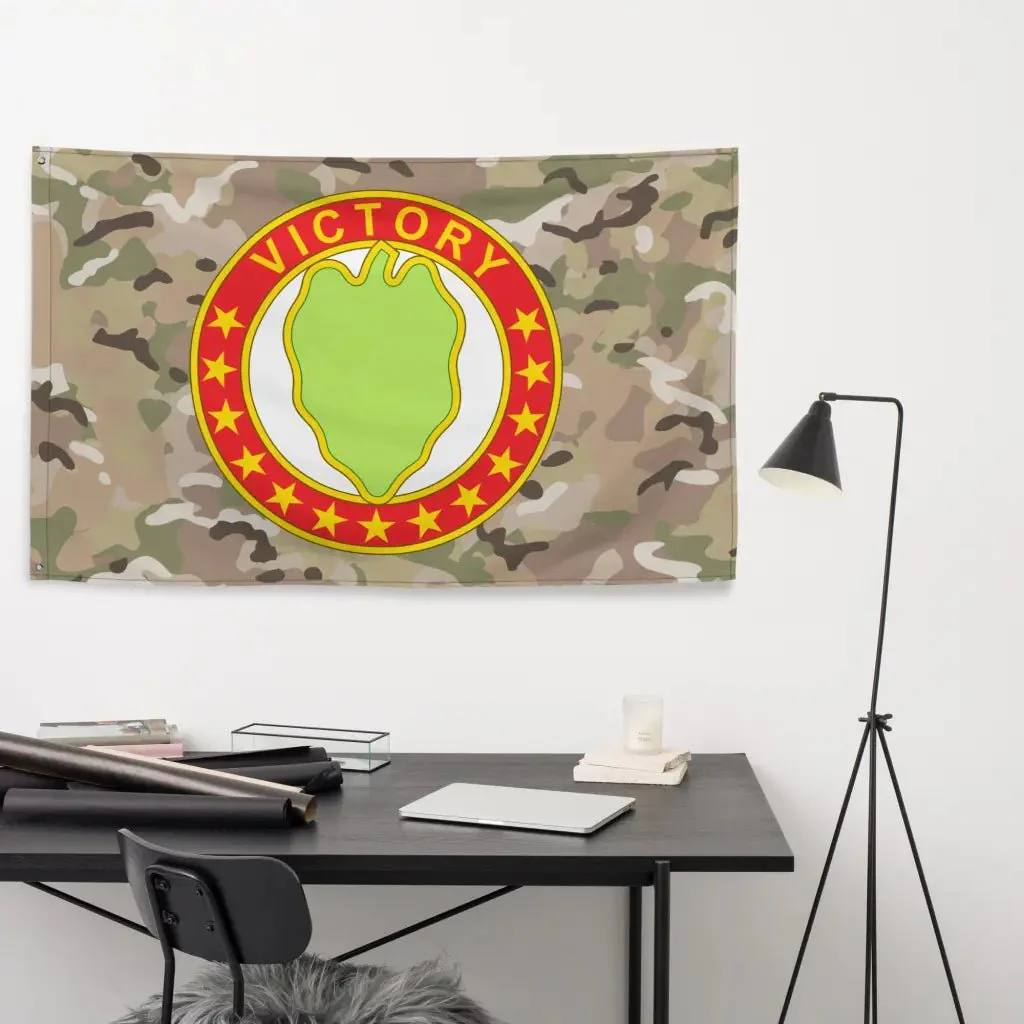 24th Infantry Division DUI OCP Camo Indoor Wall Flag - Image 3