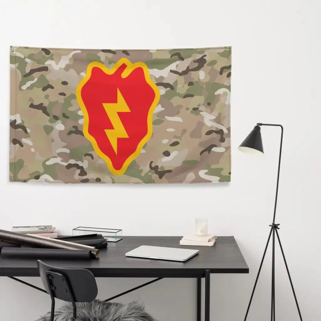 25th Infantry Division SSI OCP Camo Indoor Wall Flag - Image 4