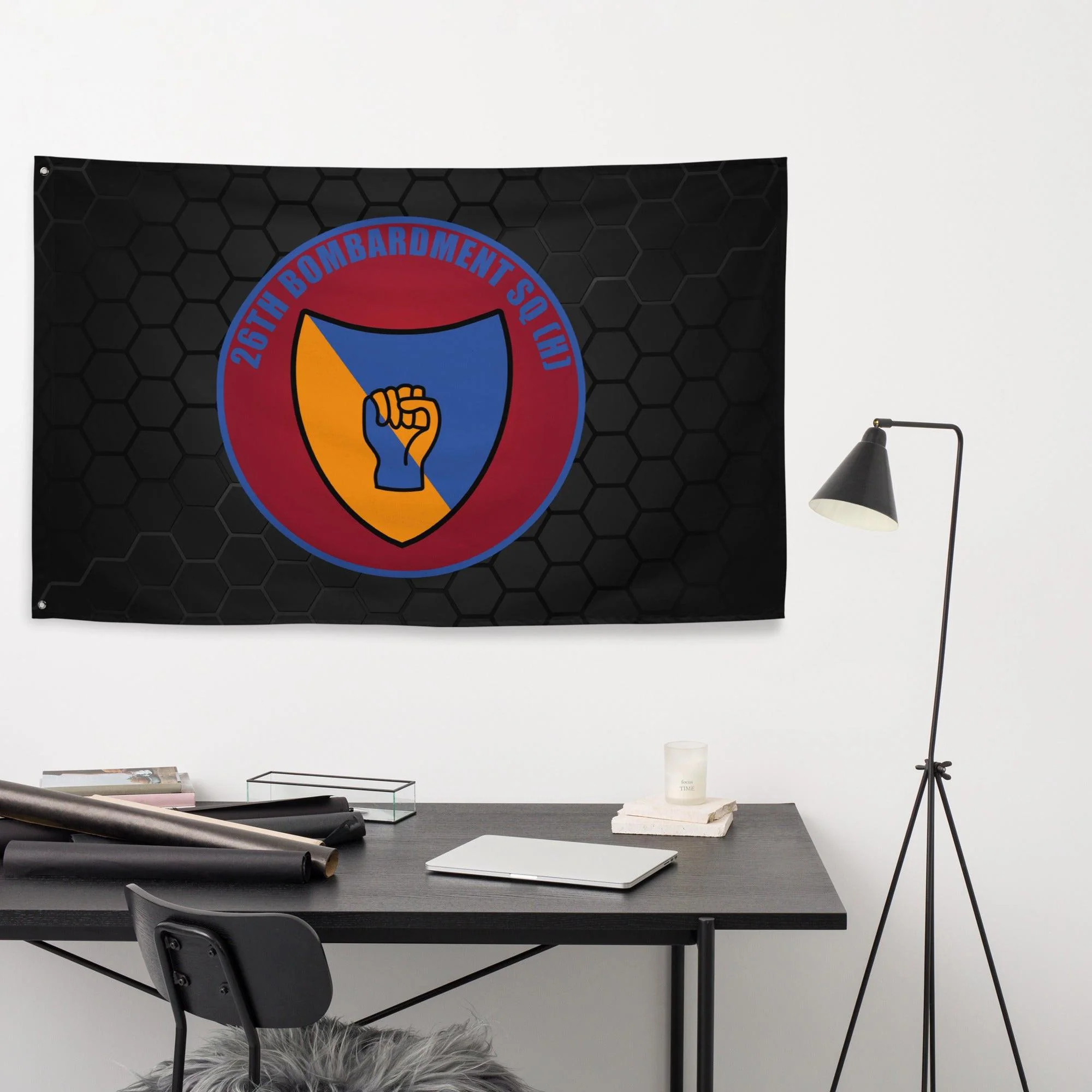 26th Bombardment Squadron WW2 Wall Flag - Image 2