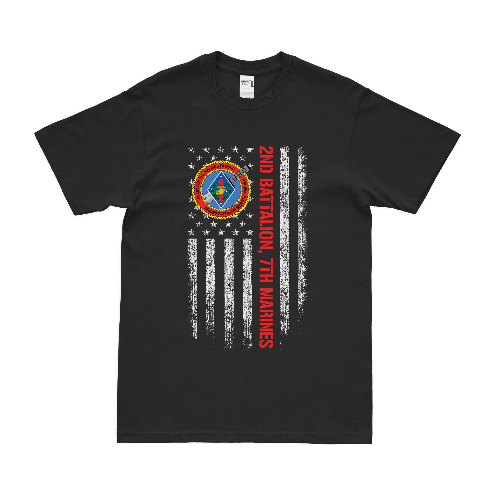 2/7 Marines American Flag T-Shirt
