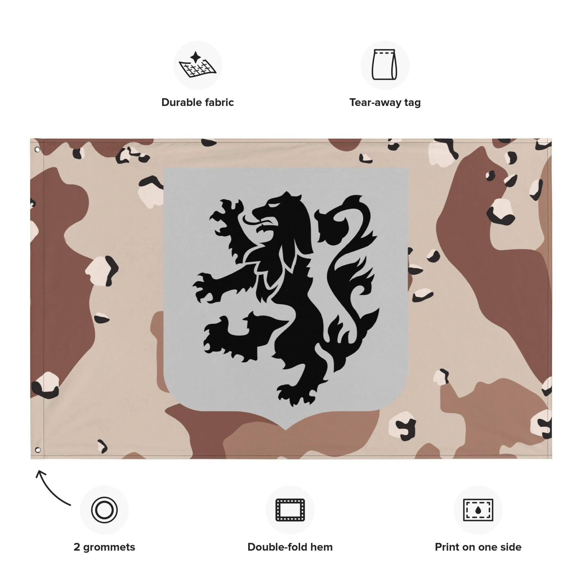 U.S. Army 28th Infantry Regiment Chocolate-Chip Camo Flag - Image 2