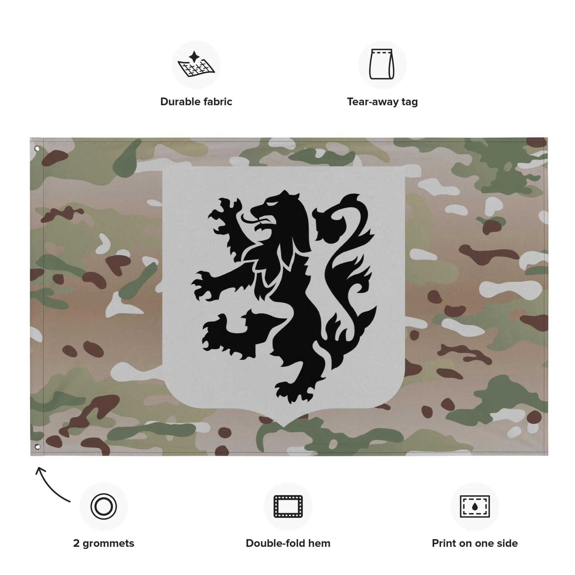 U.S. Army 28th Infantry Regiment Multicam Flag - Image 2