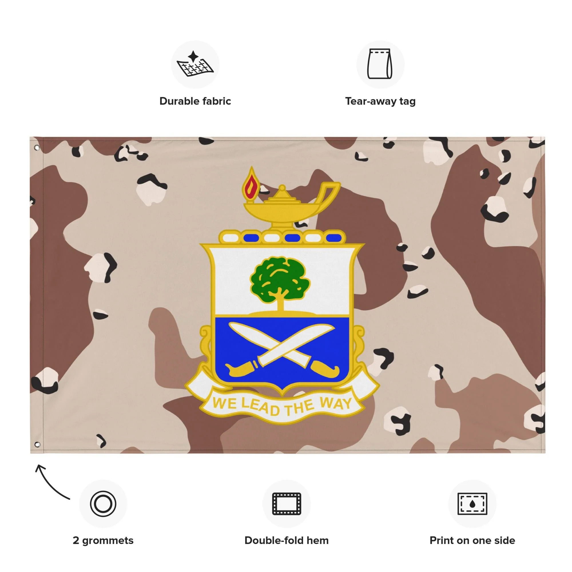 U.S. Army 29th Infantry Regiment Chocolate-Chip Camo Flag - Image 2