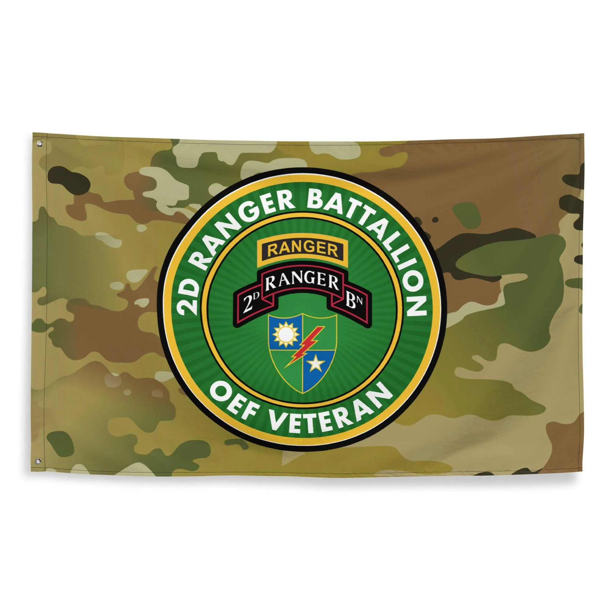 2d Ranger Battalion OEF Veteran Multicam Flag - Image 4