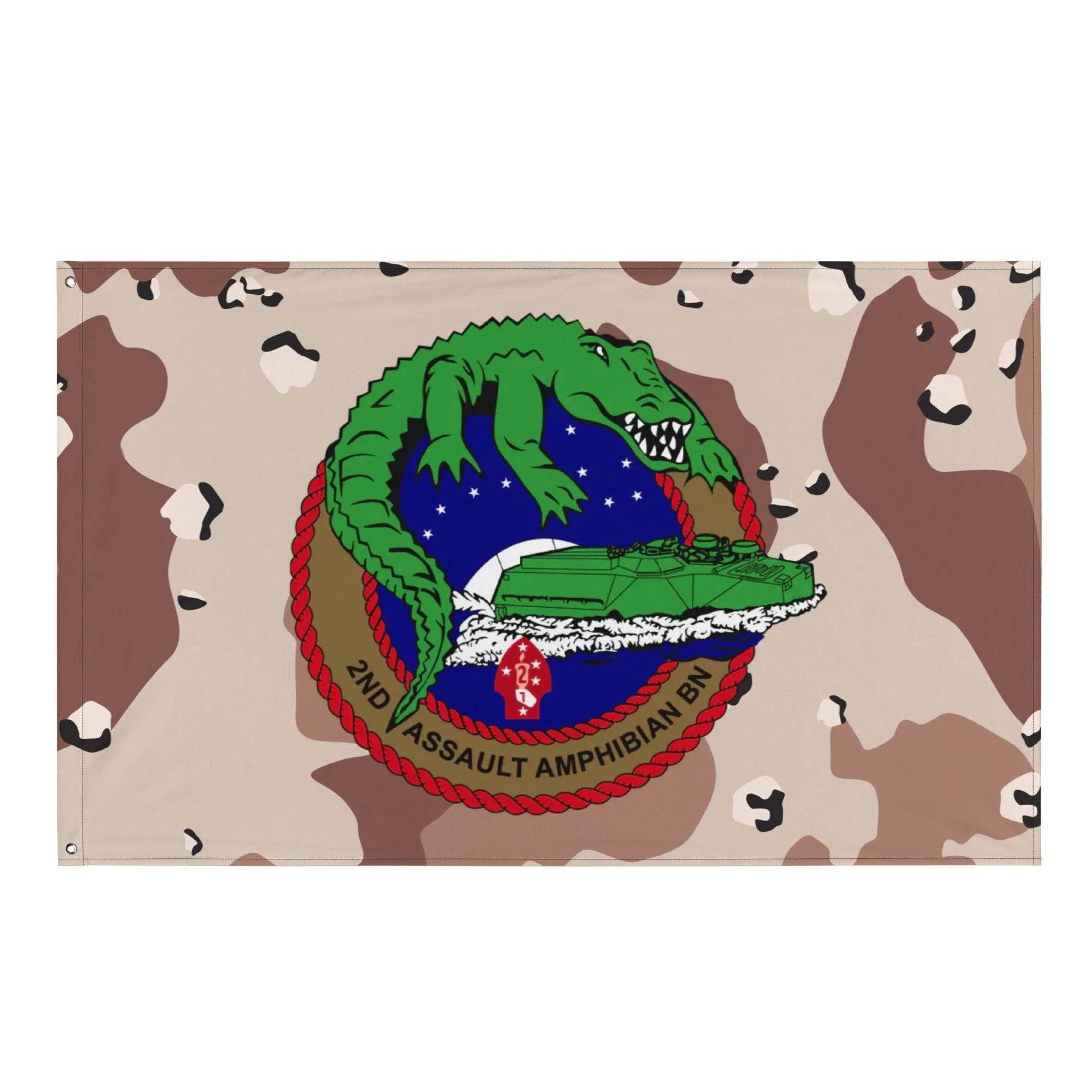 2nd AABn USMC Chocolate-Chip Camo Flag