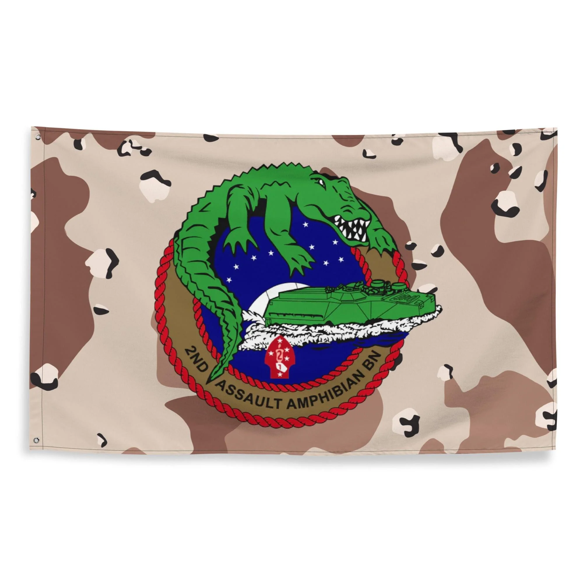 2nd AABn USMC Chocolate-Chip Camo Flag - Image 3