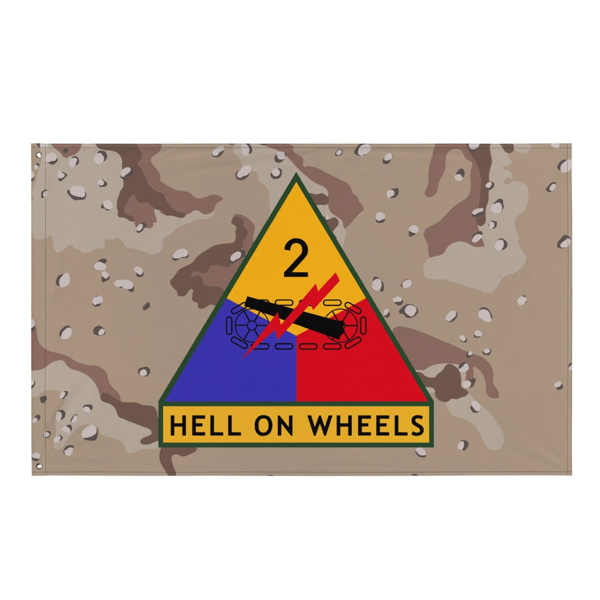 2nd Armored Division Chocolate Chip Camo Flag