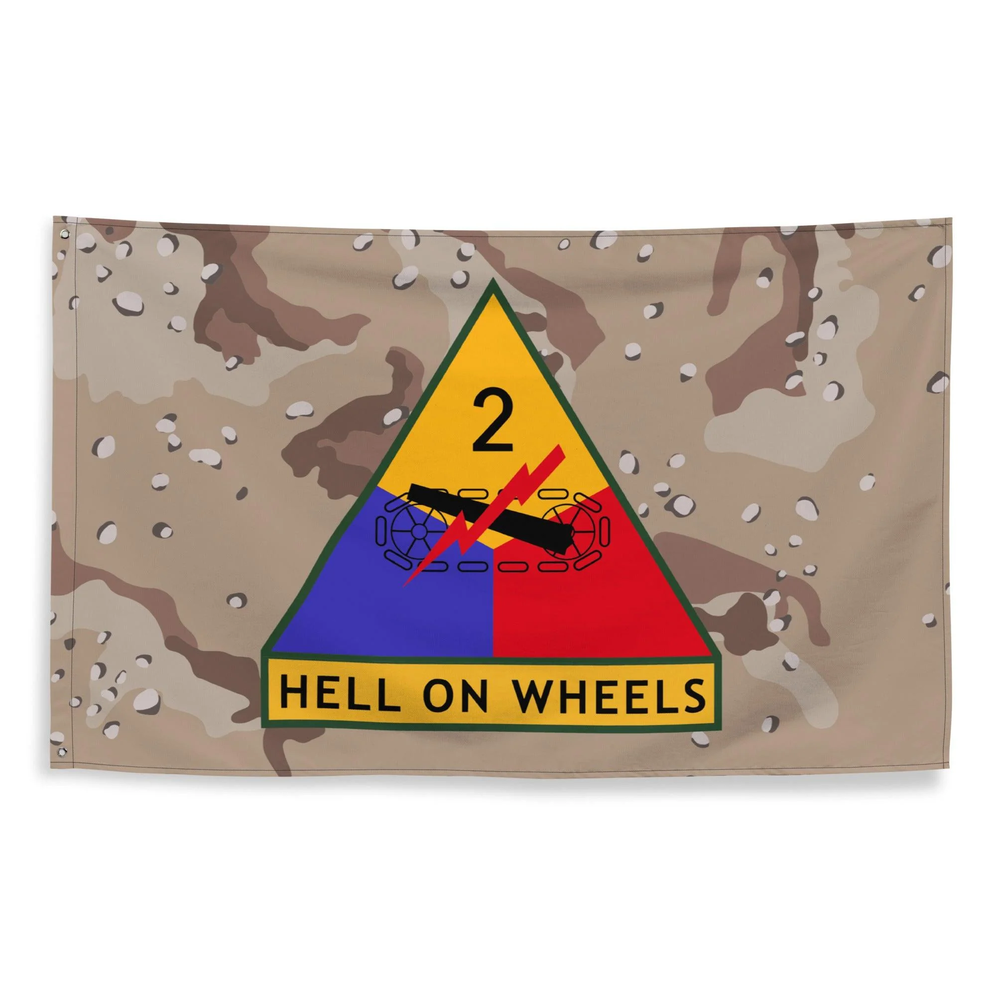 2nd Armored Division Chocolate Chip Camo Flag - Image 3