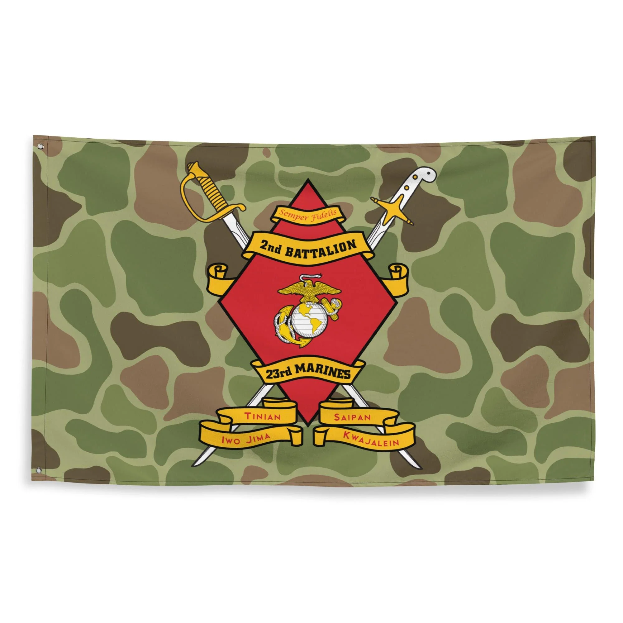 2nd Battalion 23rd Marines (2/23 Marines) Frogskin Camo Flag - Image 3