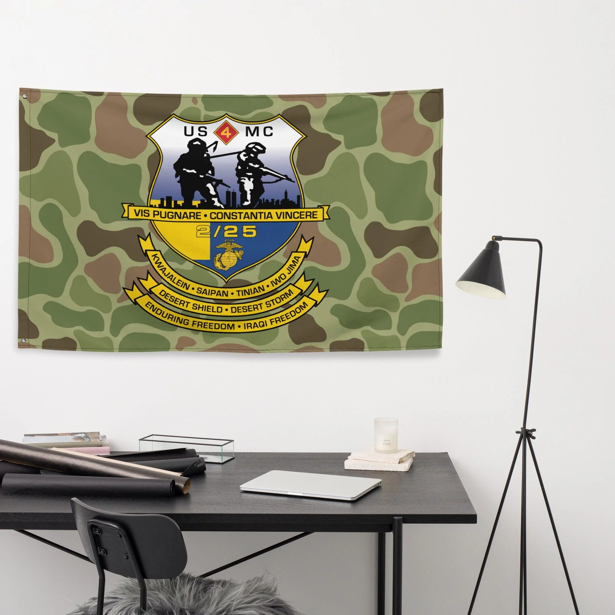 2nd Battalion 25th Marines (2/25 Marines) Frogskin Camo Flag - Image 4