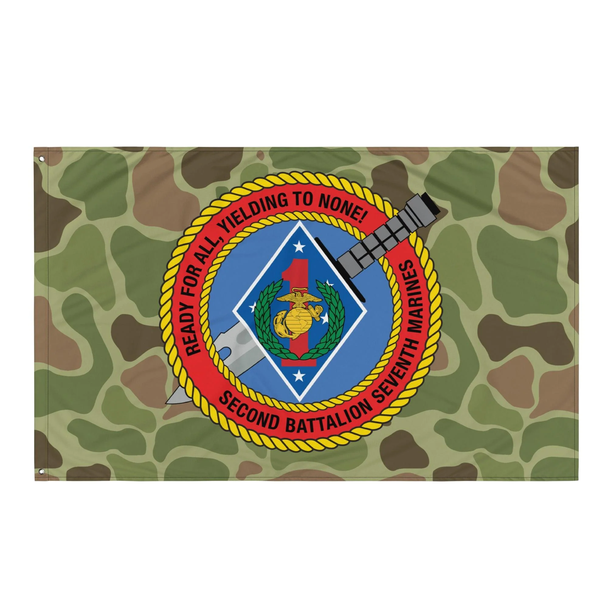 2nd Battalion 7th Marines (2/7 Marines) Frogskin Camo Flag - Image 4