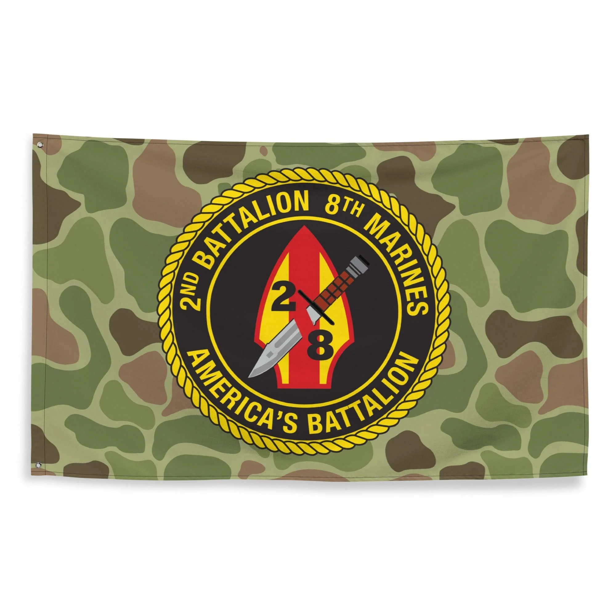 2nd Battalion 8th Marines (2/8 Marines) Frogskin Camo Flag - Image 3