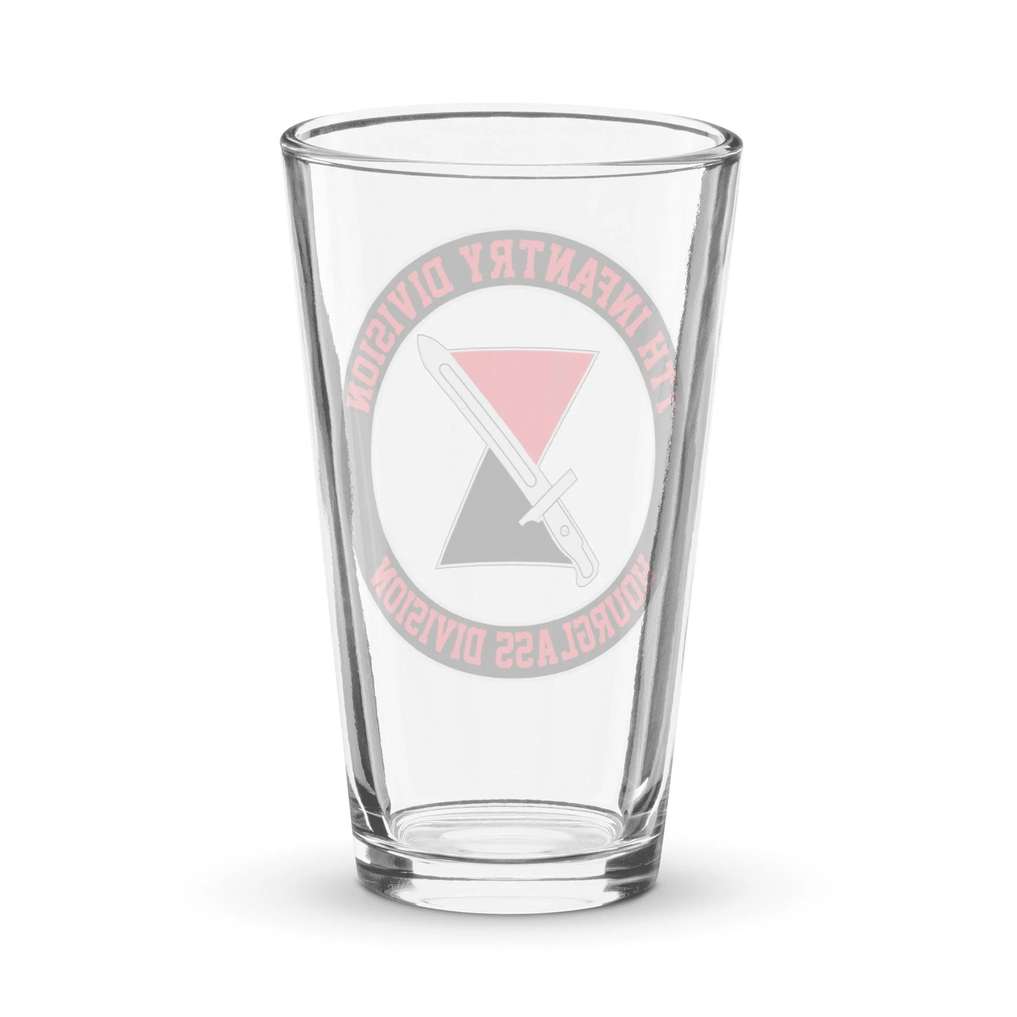 7th Infantry Division "Hourglass" Beer Pint Glass - Image 2