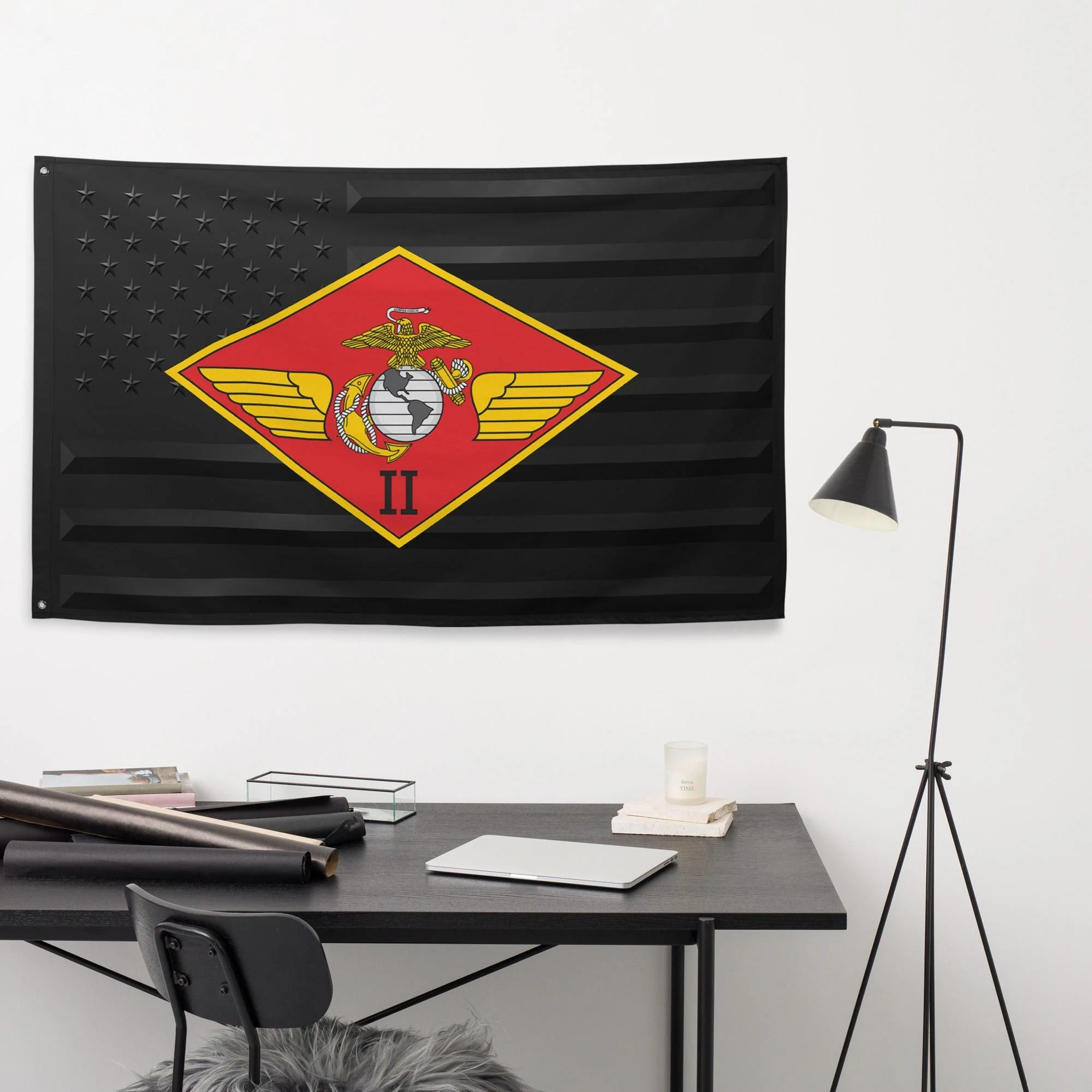 2nd Marine Aircraft Wing (2nd MAW) Black American Flag - Image 3