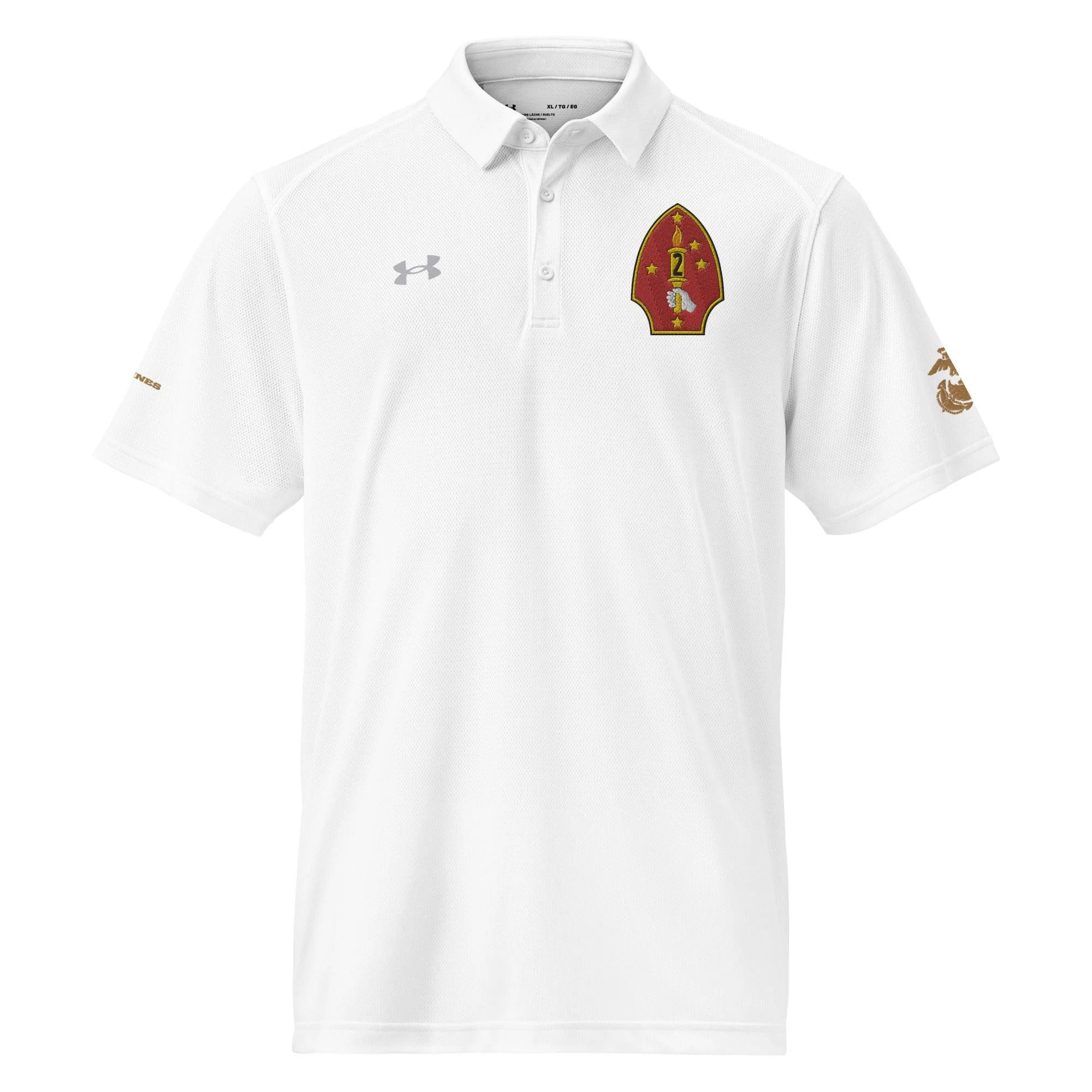 2nd Marine Division Embroidered Under Armour® Men's Polo - Image 16