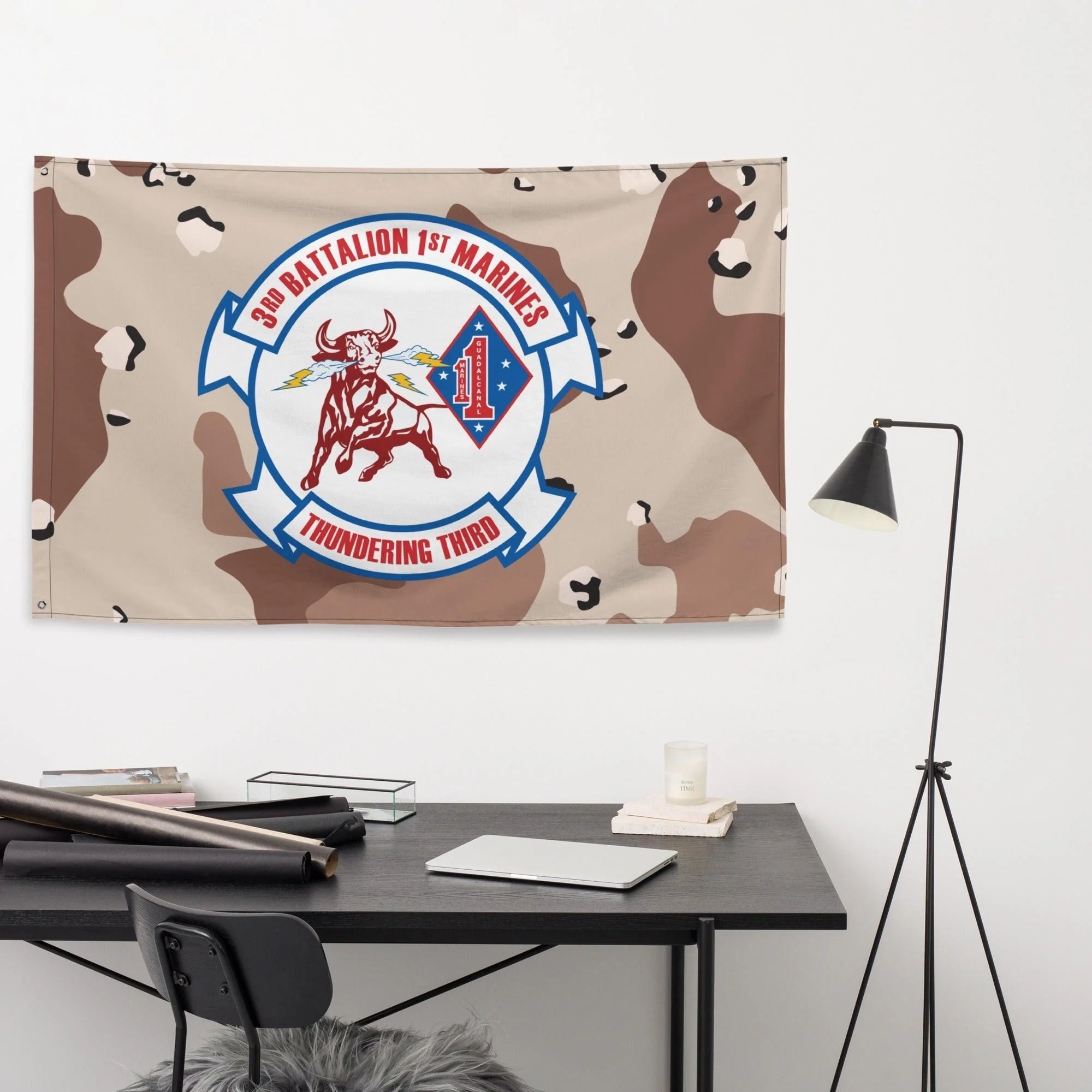 3/1 Marines Chocolate-Chip Camo Flag - Image 2
