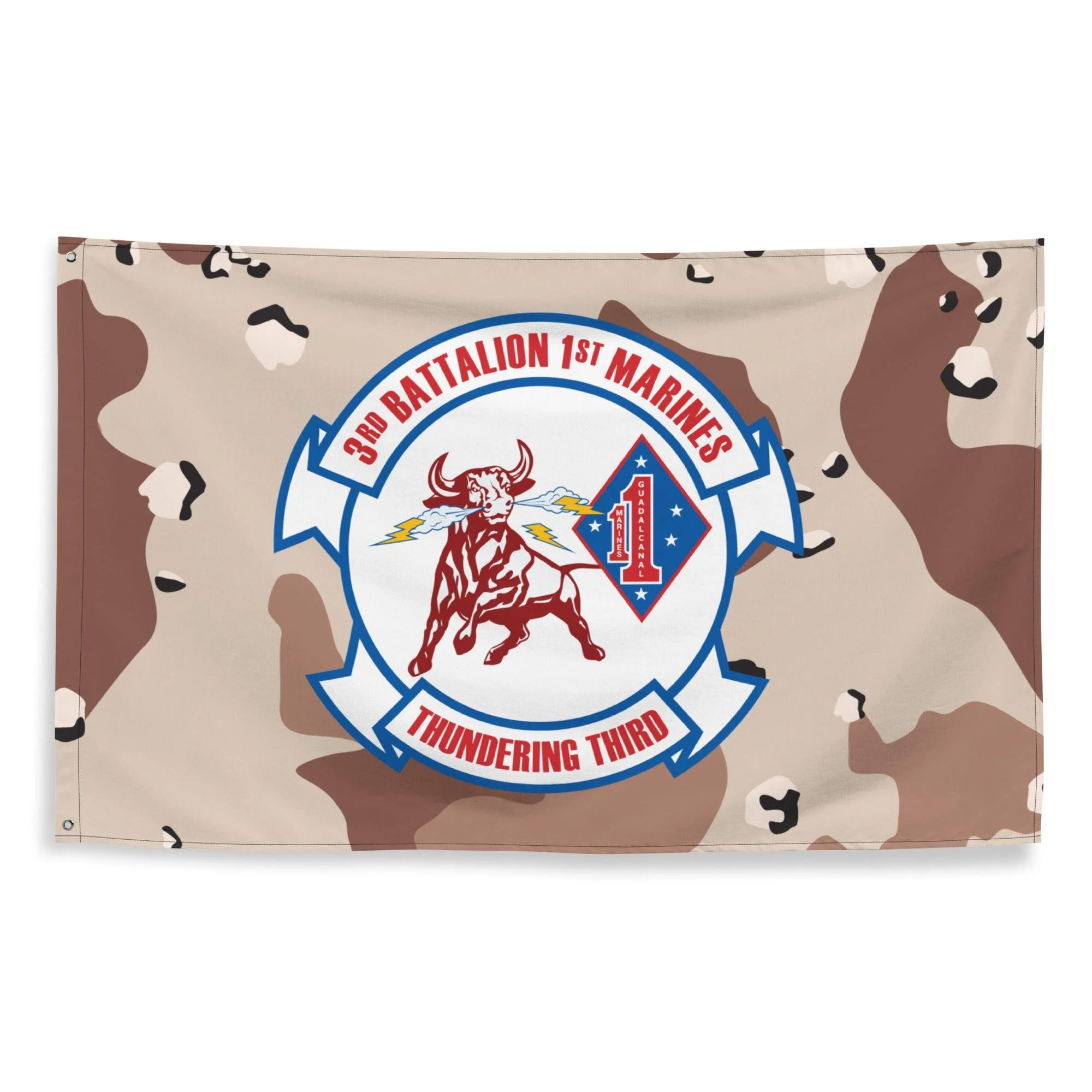 3/1 Marines Chocolate-Chip Camo Flag - Image 4