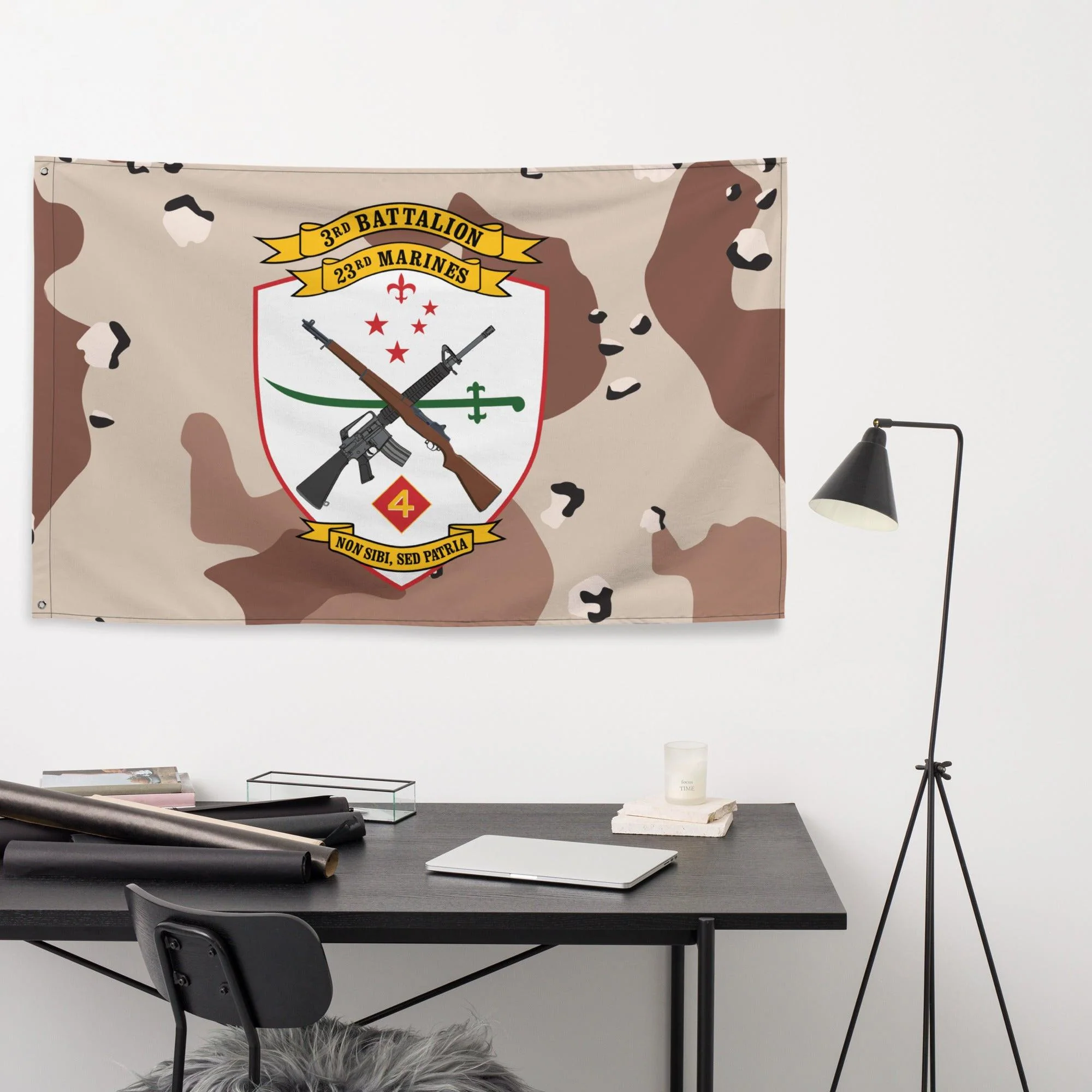 3/23 Marines Chocolate-Chip Camo Flag - Image 2