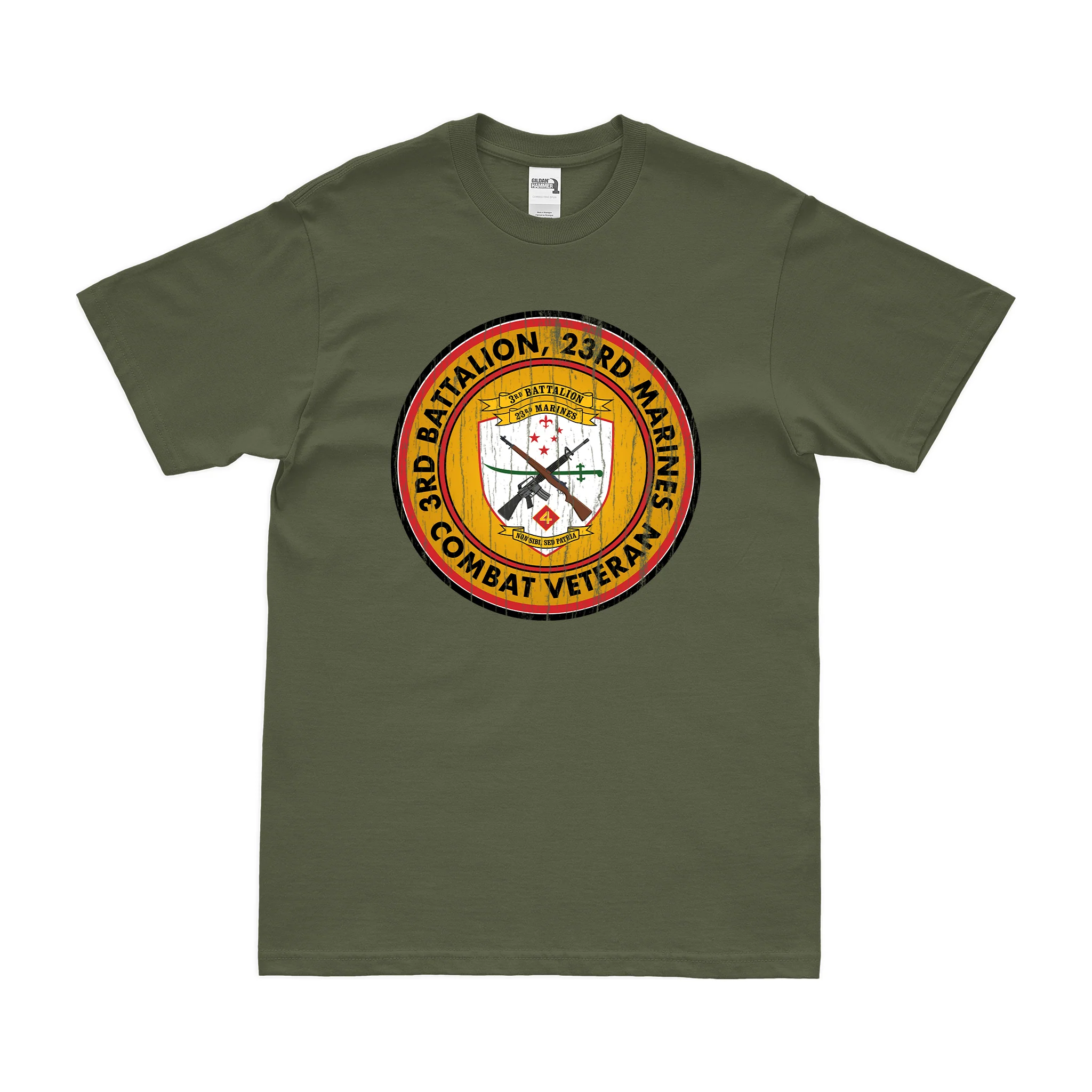 3-23 Marines Combat Veteran T-Shirt - Image 4