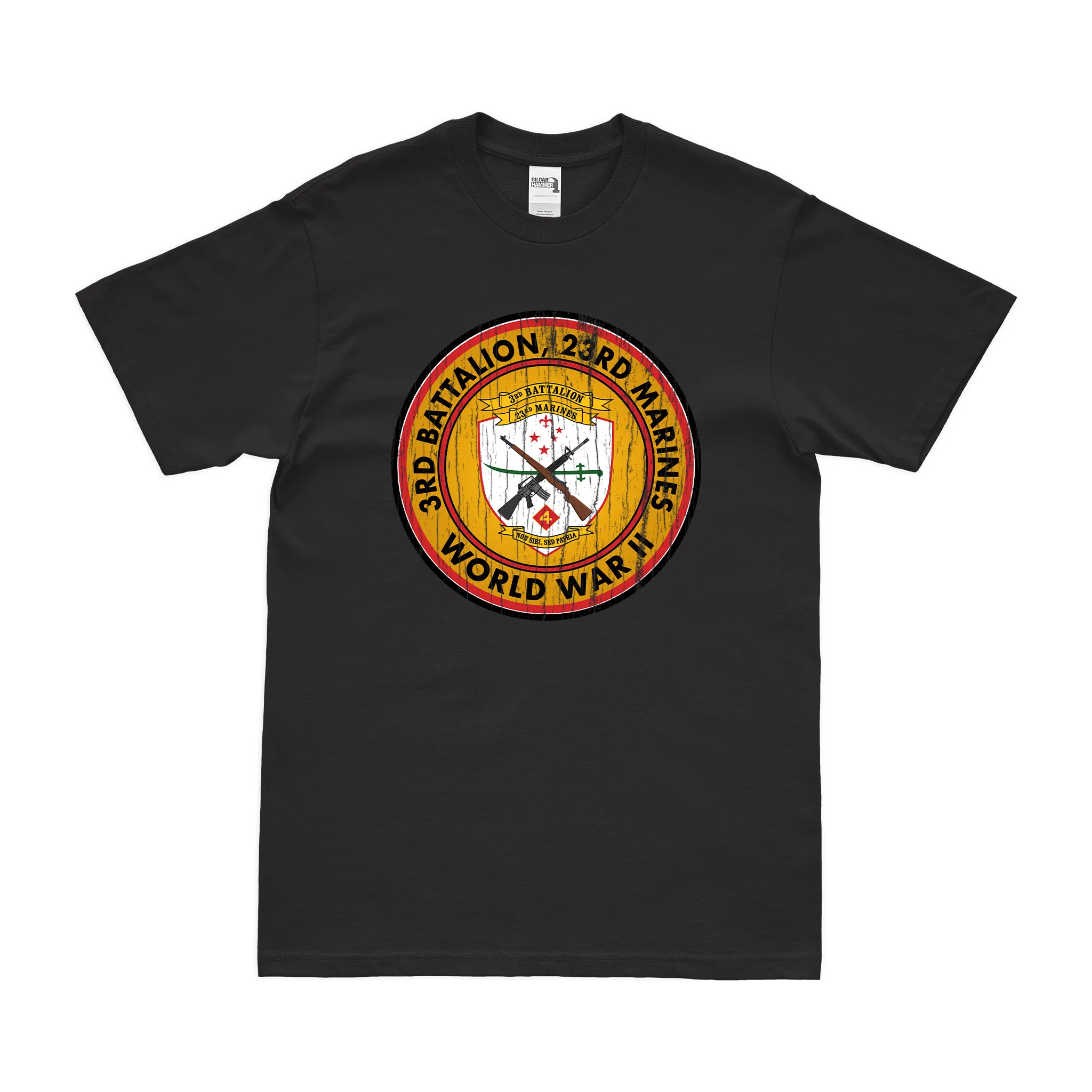 3-23 Marines WWII Tribute USMC T-Shirt - Image 3