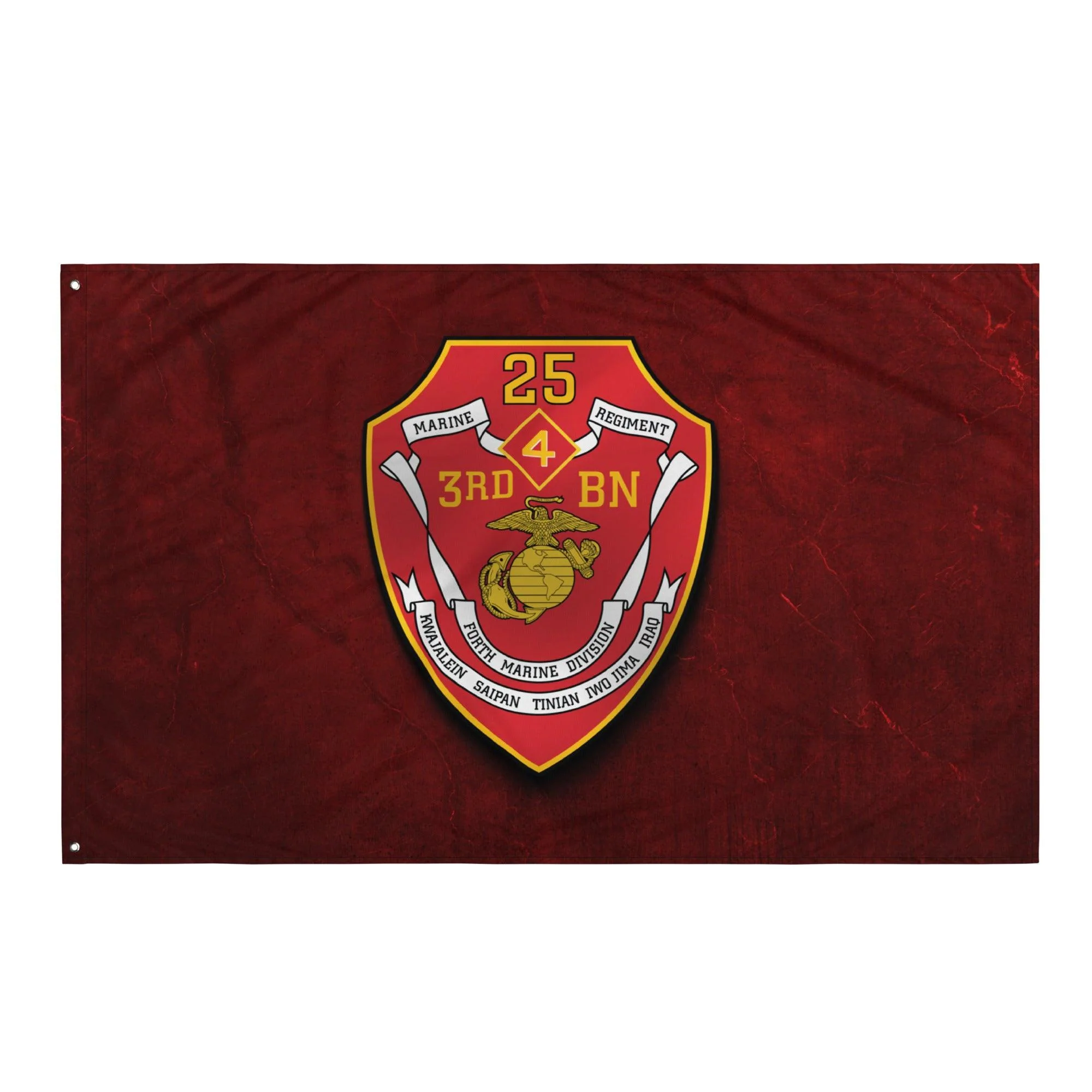 3/25 Marines Indoor Red USMC Wall Flag - Image 4