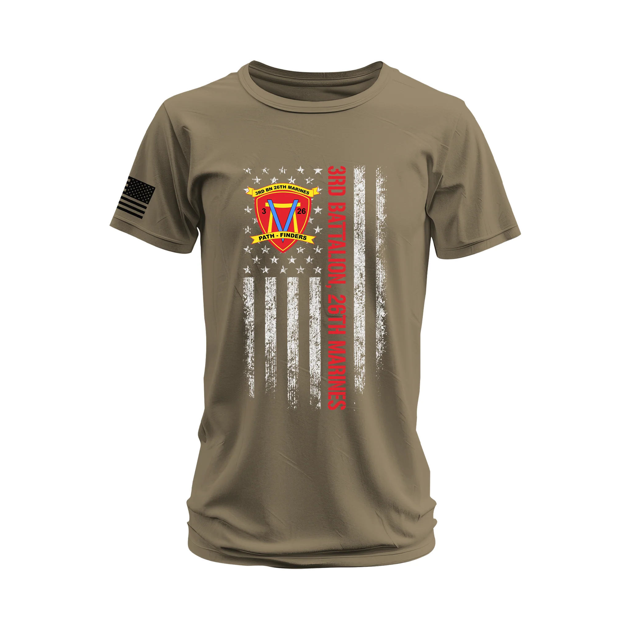 3/26 Marines American Flag T-Shirt - Image 5
