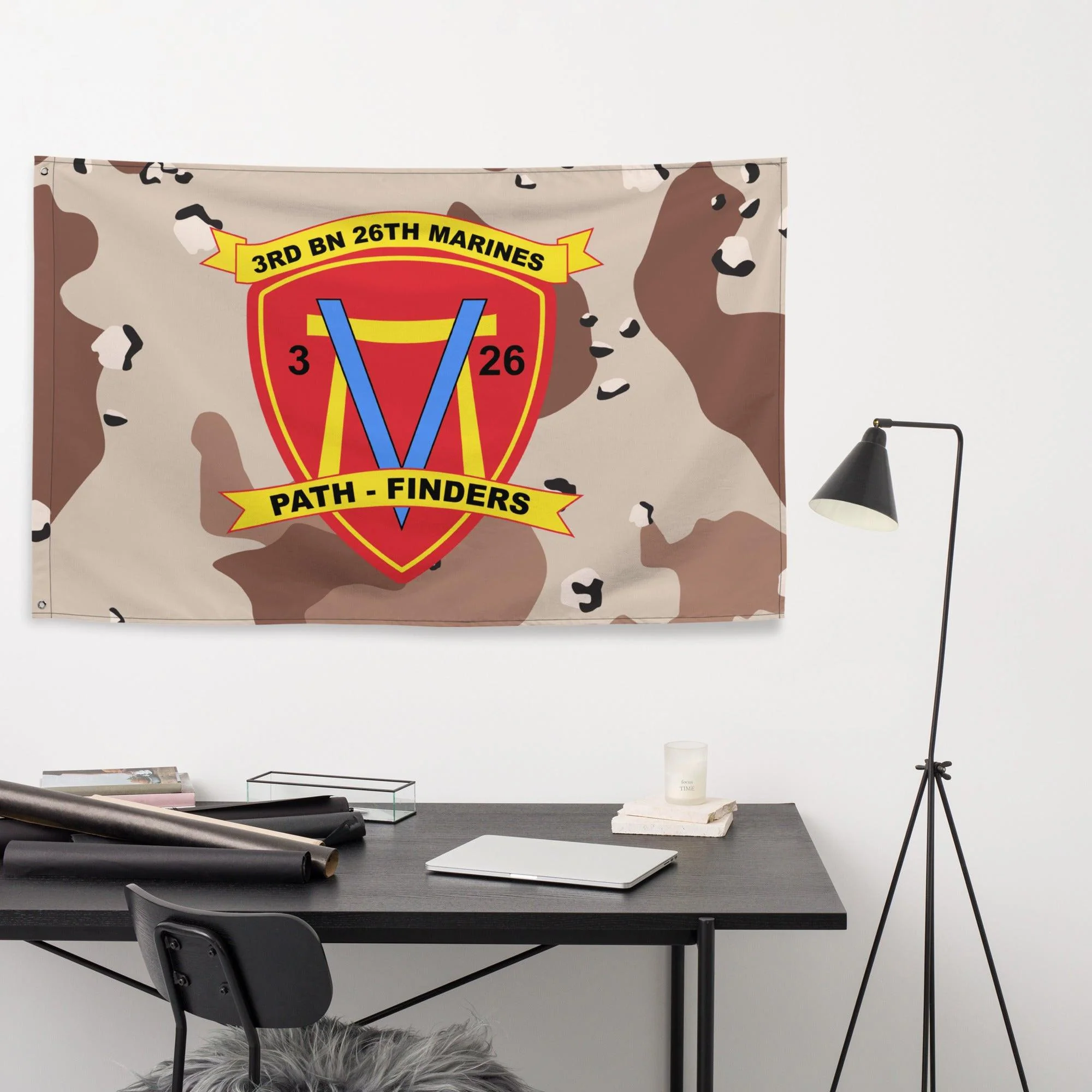 3/26 Marines Chocolate-Chip Camo USMC Flag - Image 2