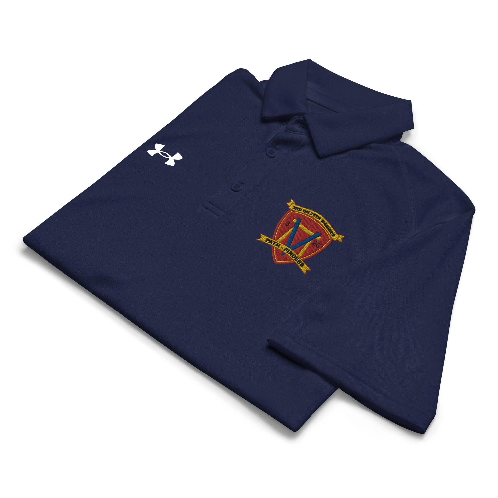 3/26 Marines Embroidered Under Armour® Men's Polo - Image 3