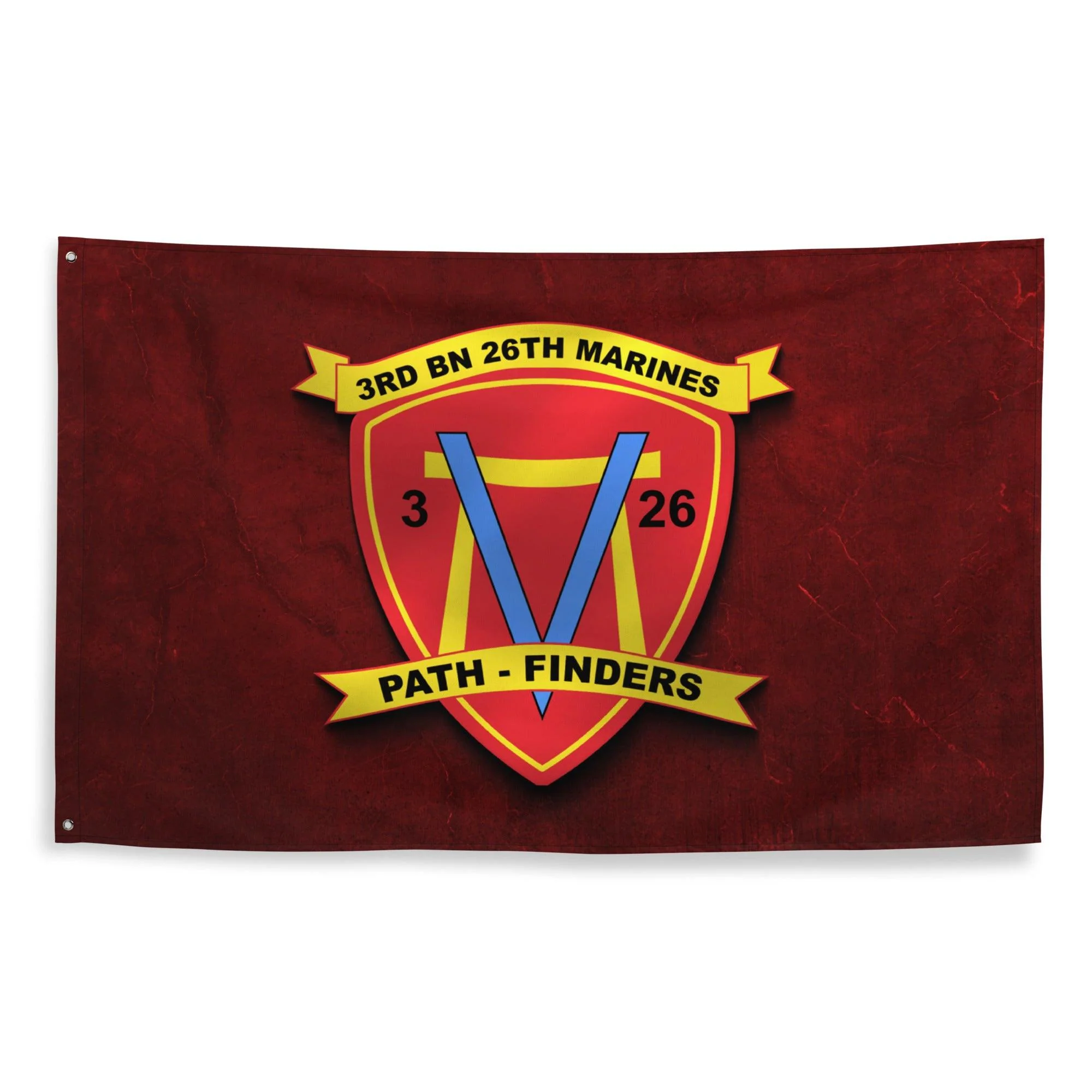 3/26 Marines Indoor Red USMC Wall Flag - Image 3