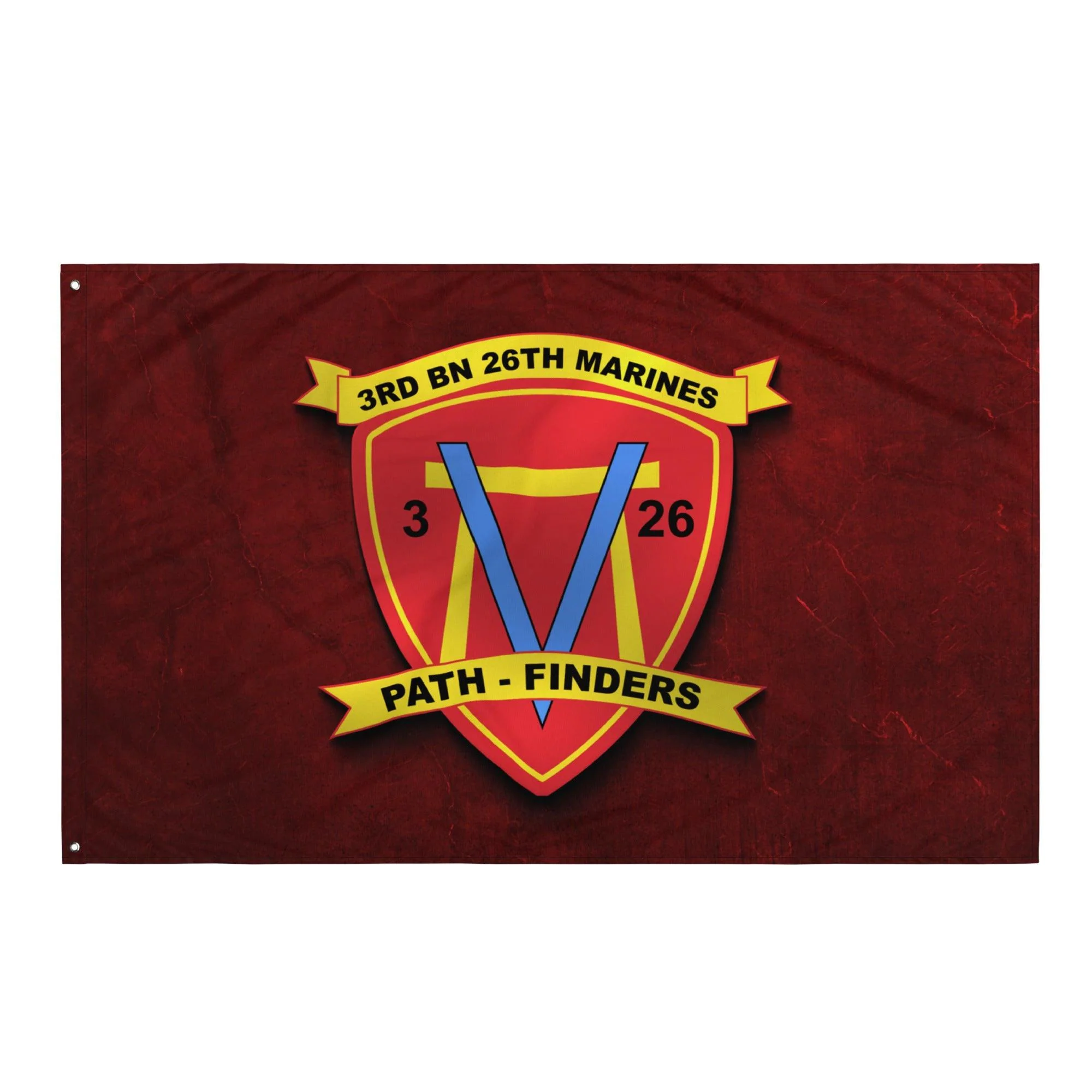 3/26 Marines Indoor Red USMC Wall Flag - Image 4