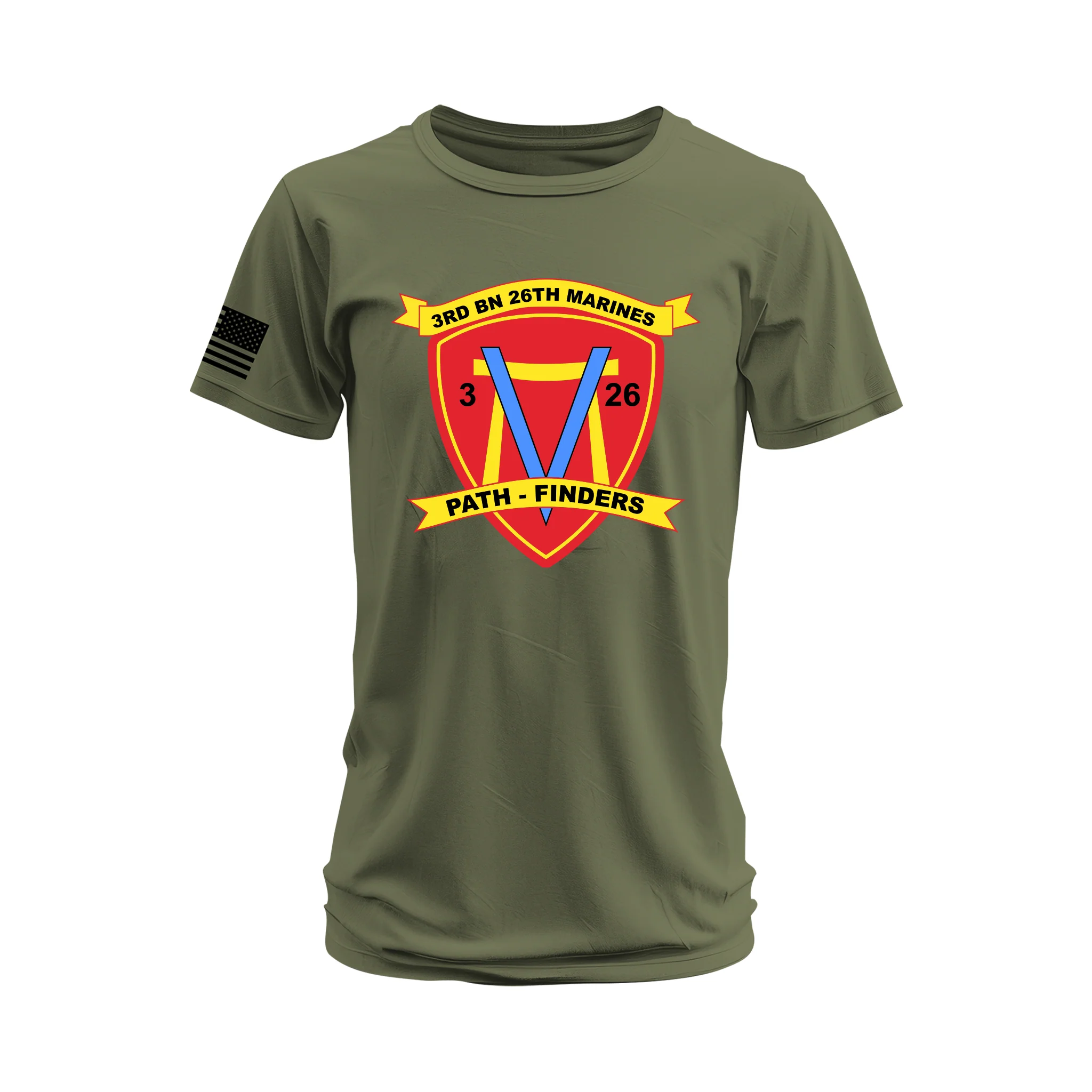 3rd Bn 26th Marines (3/26 Marines) Emblem T-Shirt - Image 3