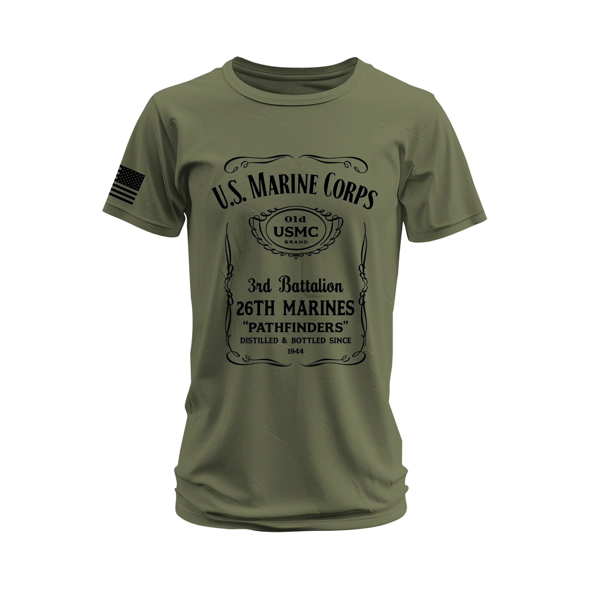 3/26 Marines Whiskey Label T-Shirt - Image 3