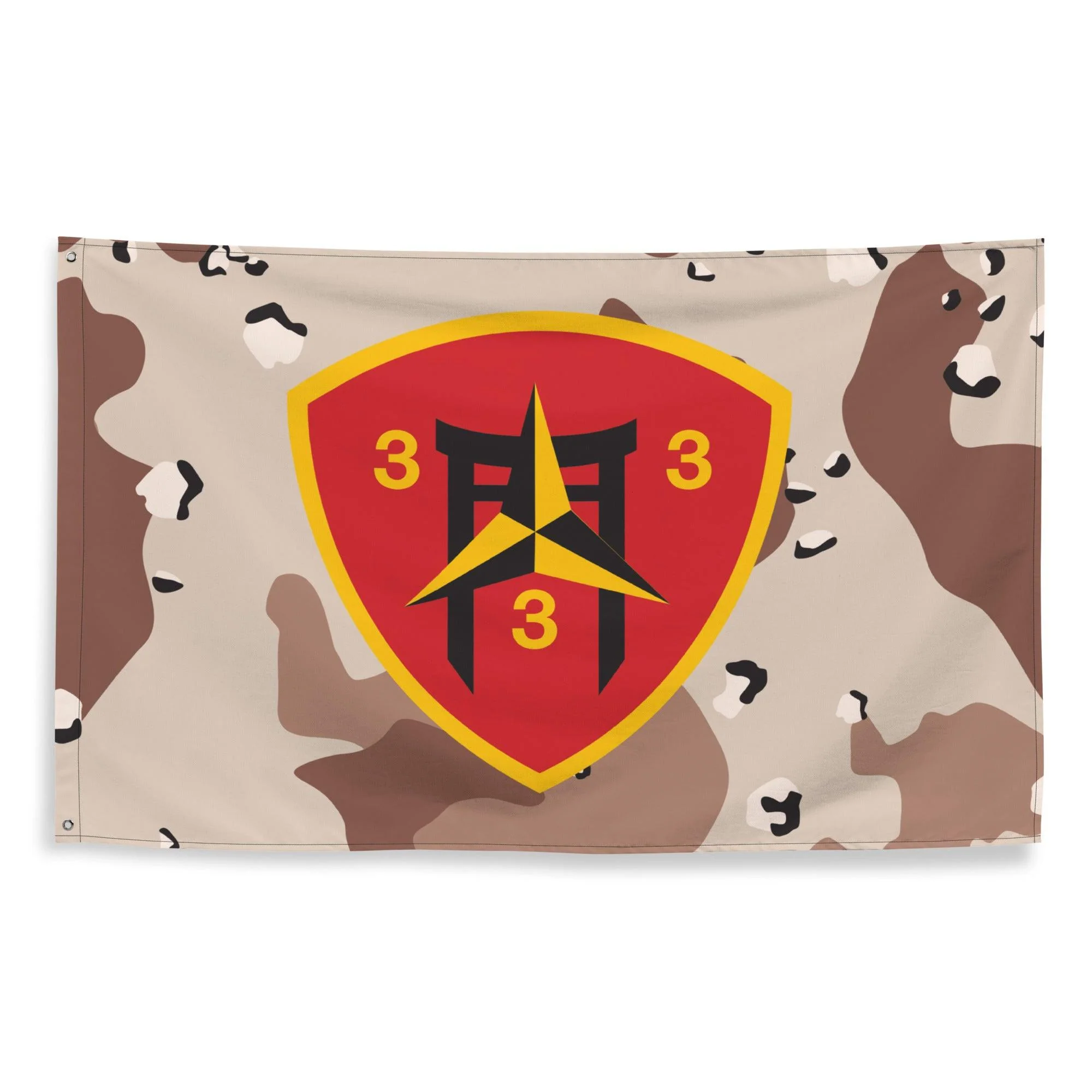 3/3 Marines Chocolate-Chip Camo USMC Flag - Image 3