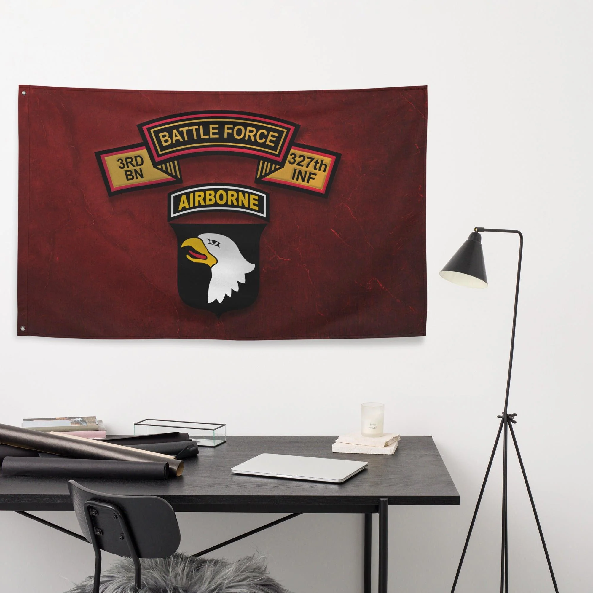 U.S. Army 3-327 Infantry 'Battle Force' 101st Airborne Flag - Image 2