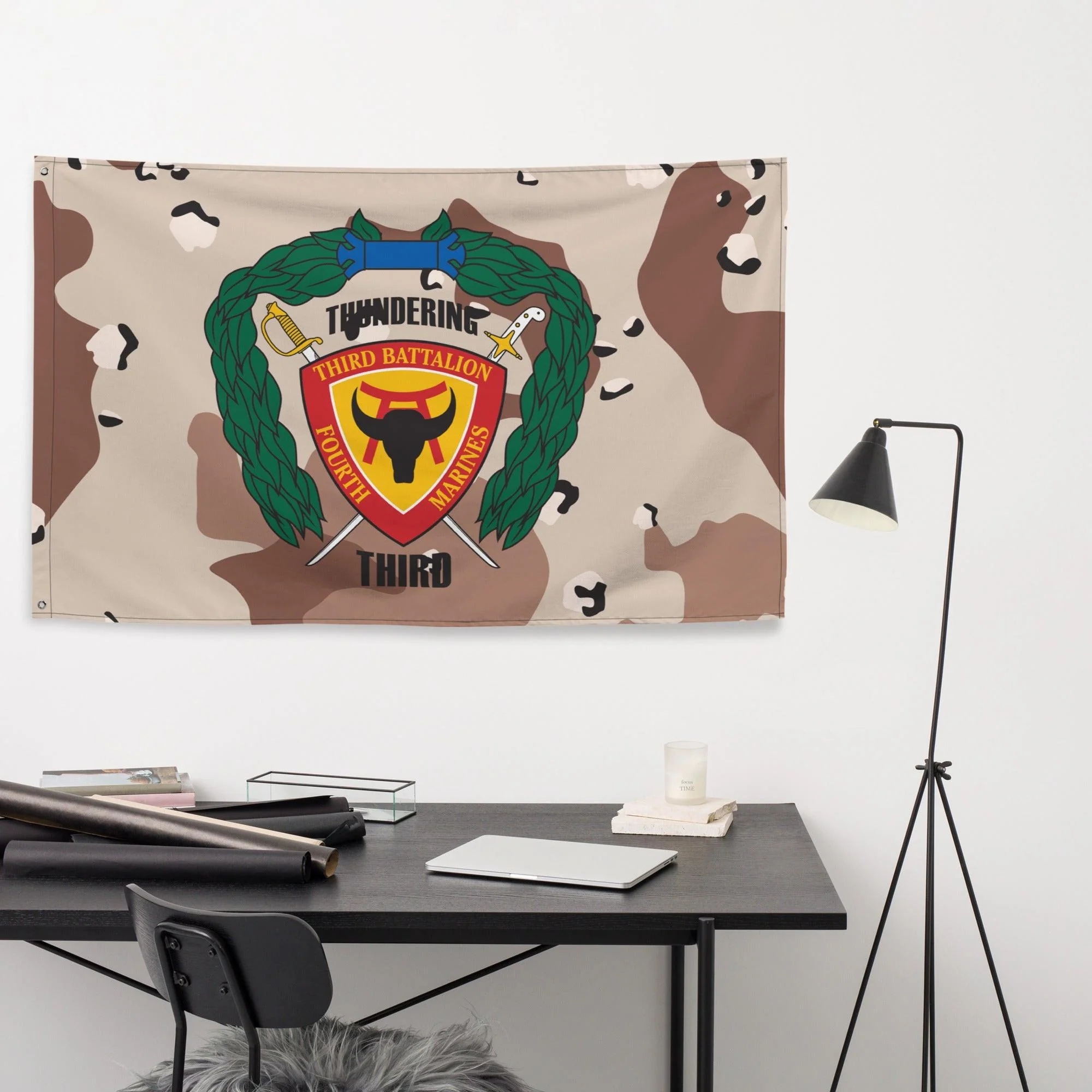 3/4 Marines Chocolate-Chip Camo USMC Flag - Image 2